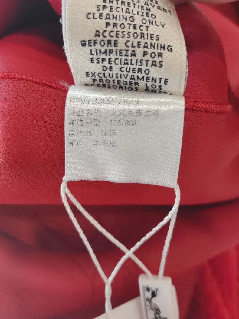 Hermes Hermes Red Leather and Fur Short Jacket Size XXS / US 00 / IT 34 - 5 Thumbnail