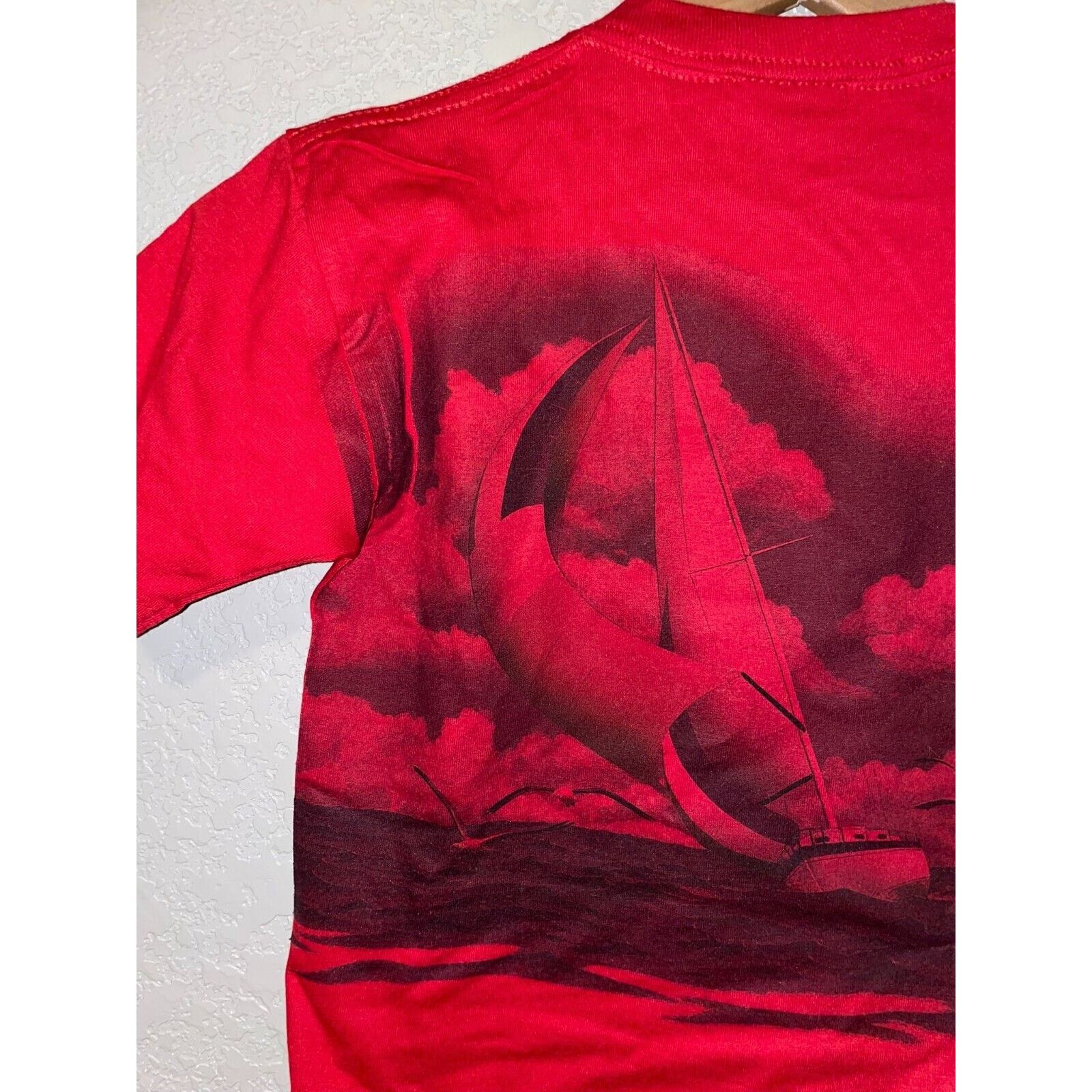 Jerzees Y2K Youth Jerzees Ship Ocean Test Print Shirt S Small kids Size S / US 4 / IT 40 - 6 Thumbnail