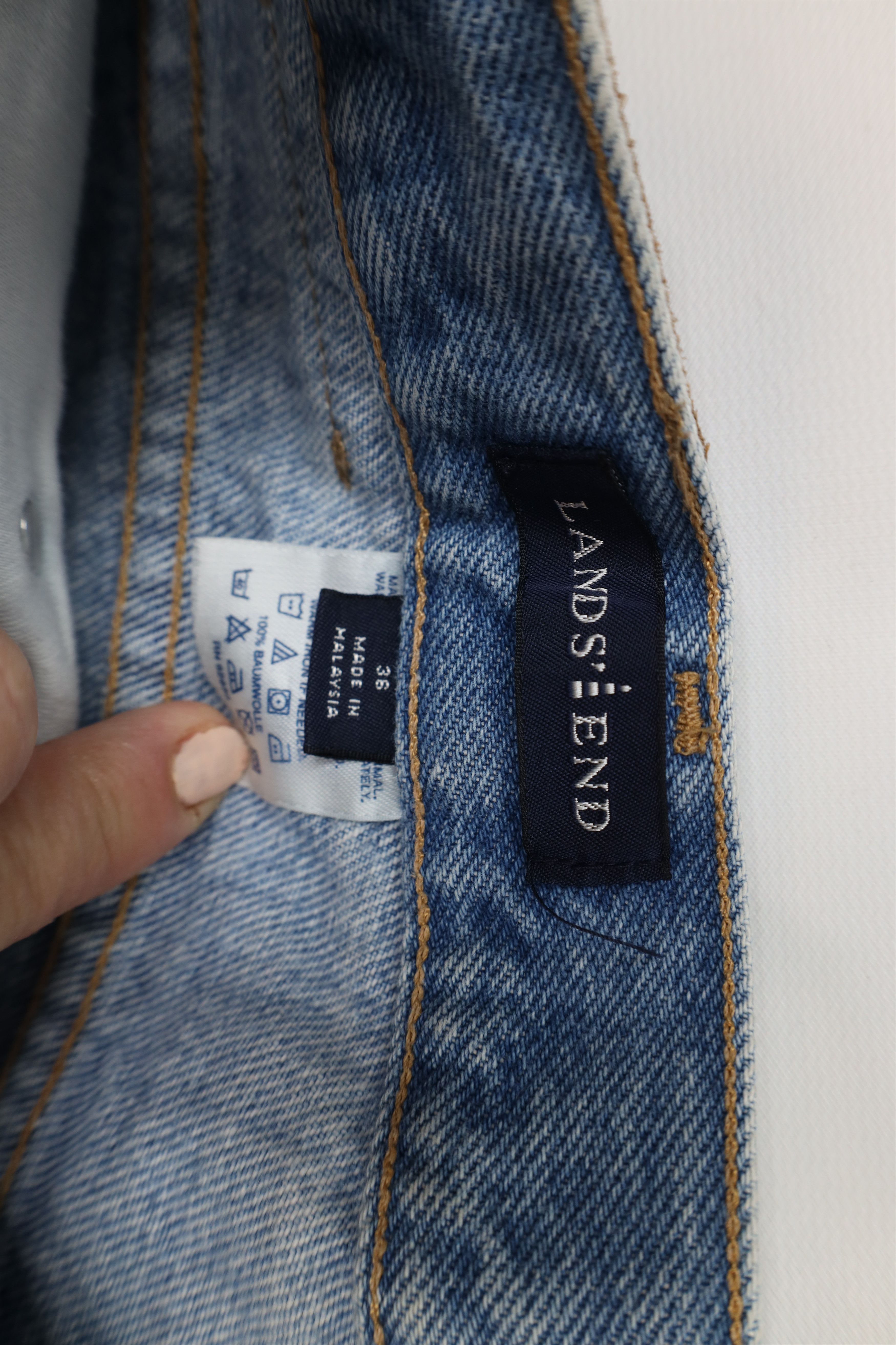 Lands' End × Vintage Vintage 90s Lands End Relaxed Tapered Leg Denim Jeans Blue Size US 36 / EU 52 - 8 Thumbnail