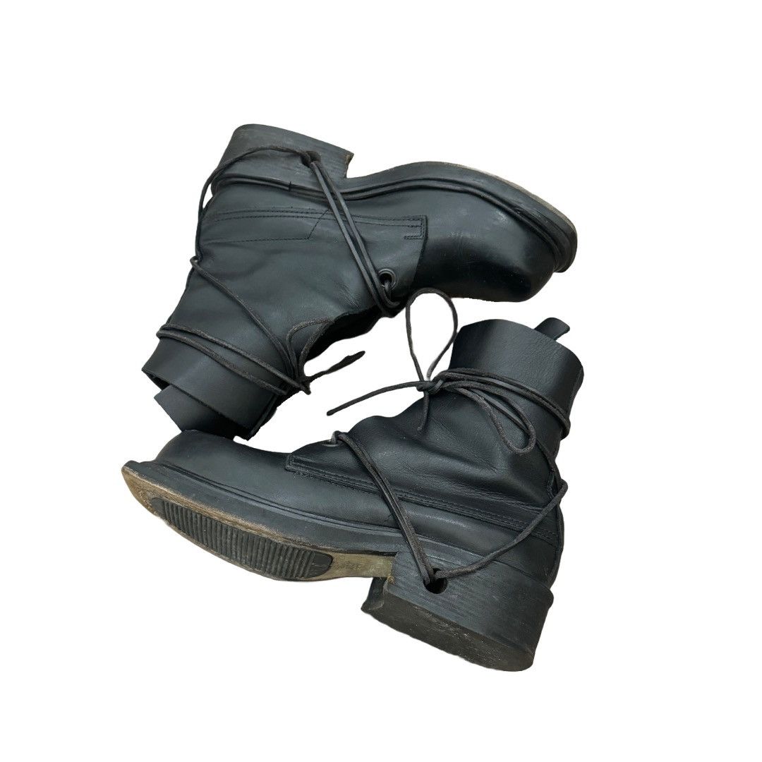 image of F/w 1998 Dirk Bikkembergs Lace Through Boots in Black, Men's (Size 7)