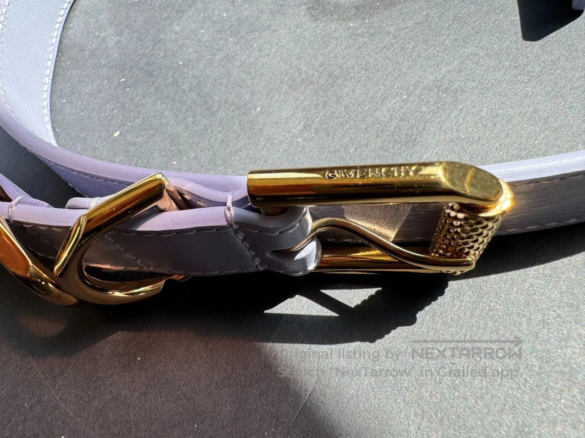 Givenchy Givenchy Lavender Double Gold Buckle Belt. Size ONE SIZE - 4 Thumbnail