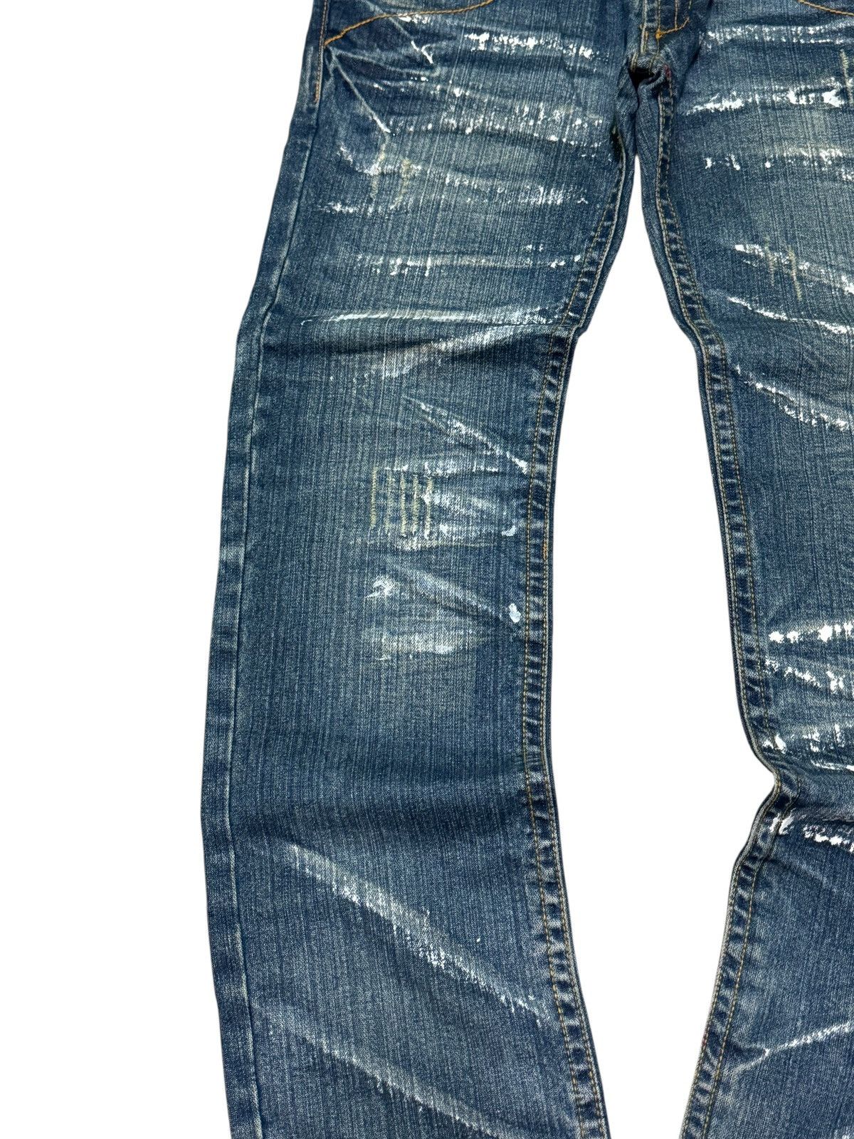 Hysteric Glamour BS RAW Distressed White Paint Splash Studded Washed De Size US 32 / EU 48 - 7 Thumbnail