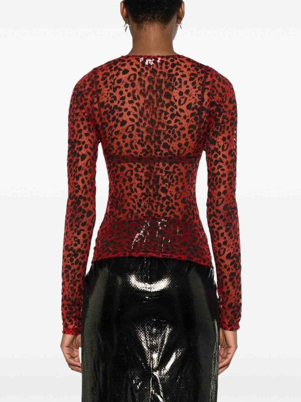 Alexander McQueen o1srvl11e0226 Leopard Devoré Top In Multicolor Size XL / US 12-14 / IT 48-50 - 3 Thumbnail