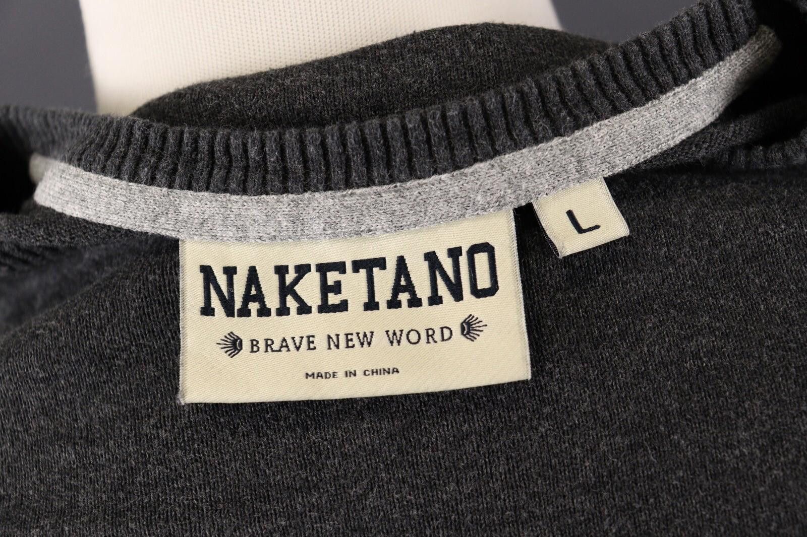 Naketano Naketano World Gray Cotton Knit Long Sleeve Sweater Size L Size US L / EU 52-54 / 3 - 10 Thumbnail
