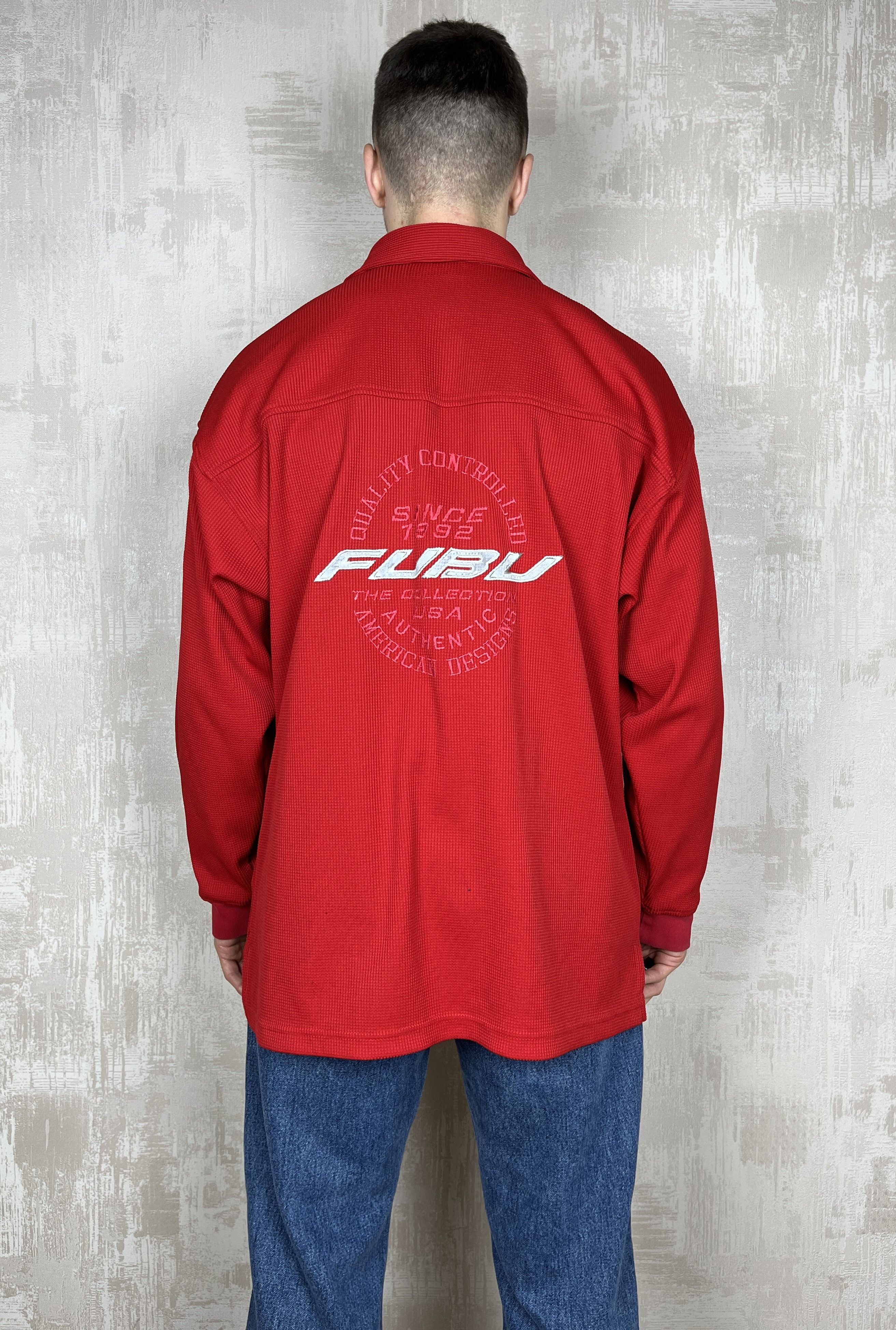 Fubu Vintage FUBU Sports Polo Rugby Shirt Long Sleeve Size US L / EU 52-54 / 3 - 2 Thumbnail