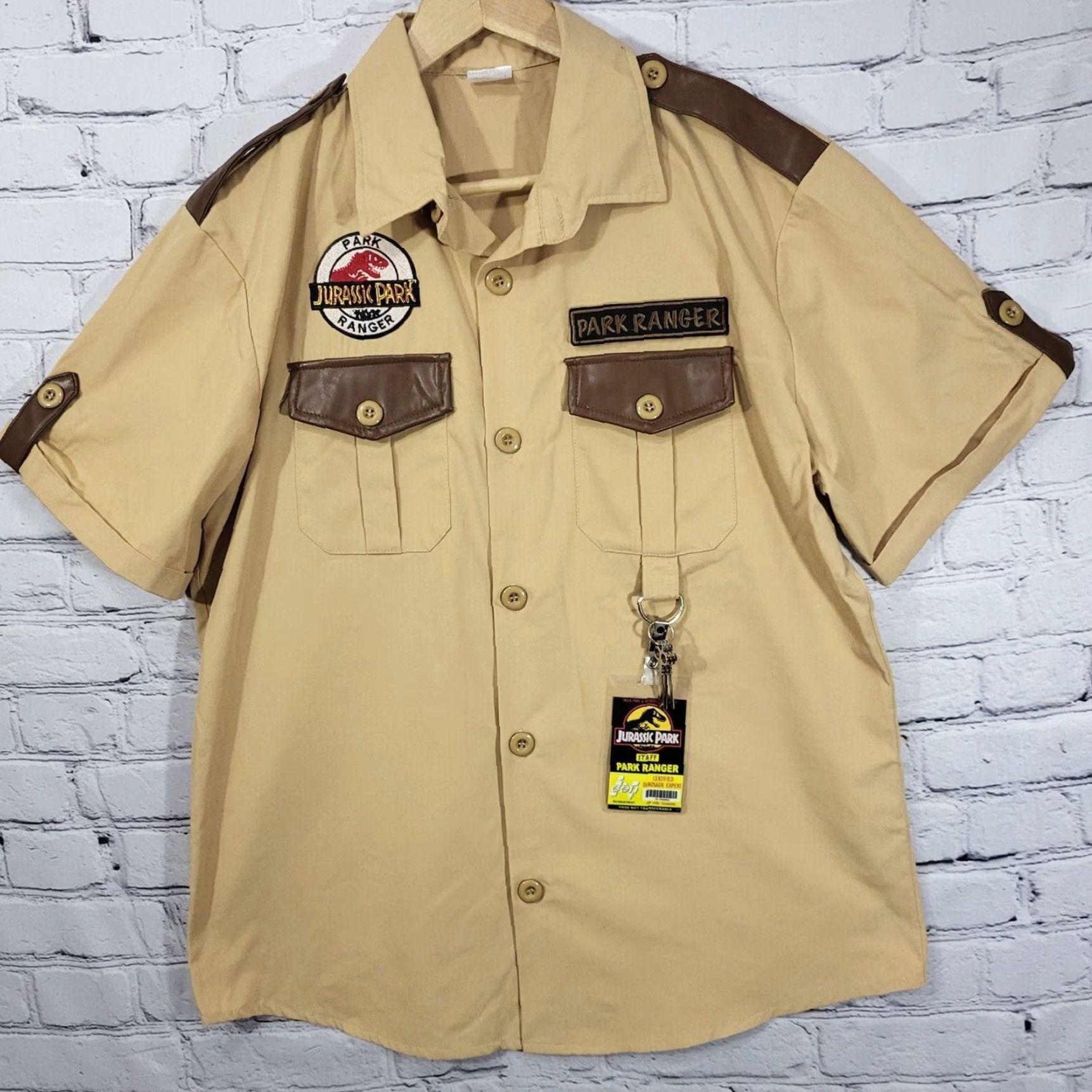 Espirit Authentic Mens M Jurassic Park Spirit Halloween Ranger Costume ...