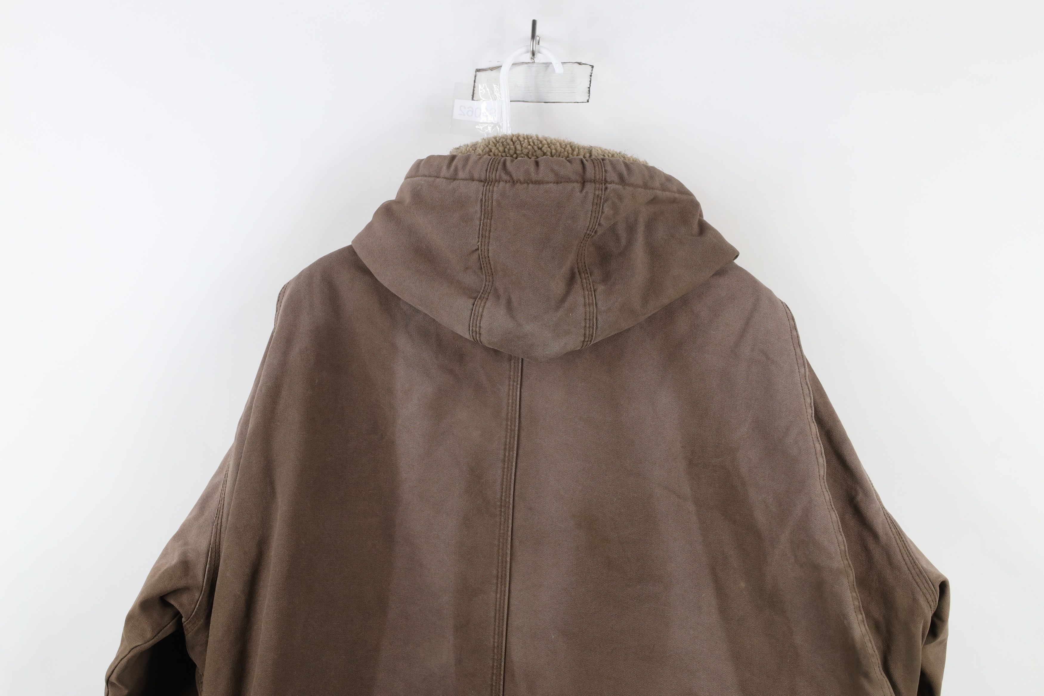 Vintage Vintage Streetwear Pile Fleece Lined Hooded Canvas Jacket Size US XL / EU 56 / 4 - 15 Thumbnail