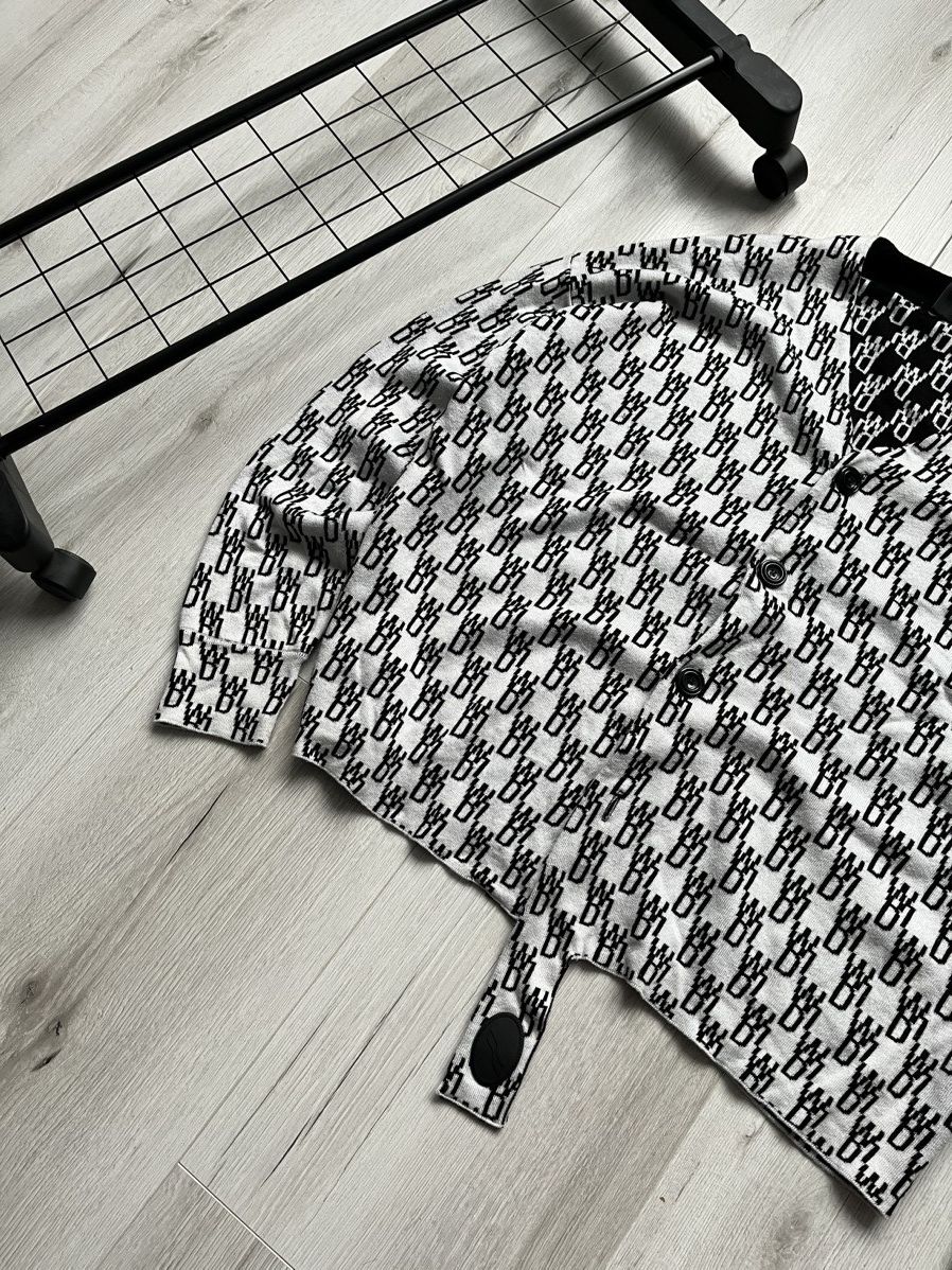 Japanese Brand × WE11DONE We11done Reversible Monogram Logo Wool Knit Jaquard Cardigan Size US S / EU 44-46 / 1 - 3 Thumbnail