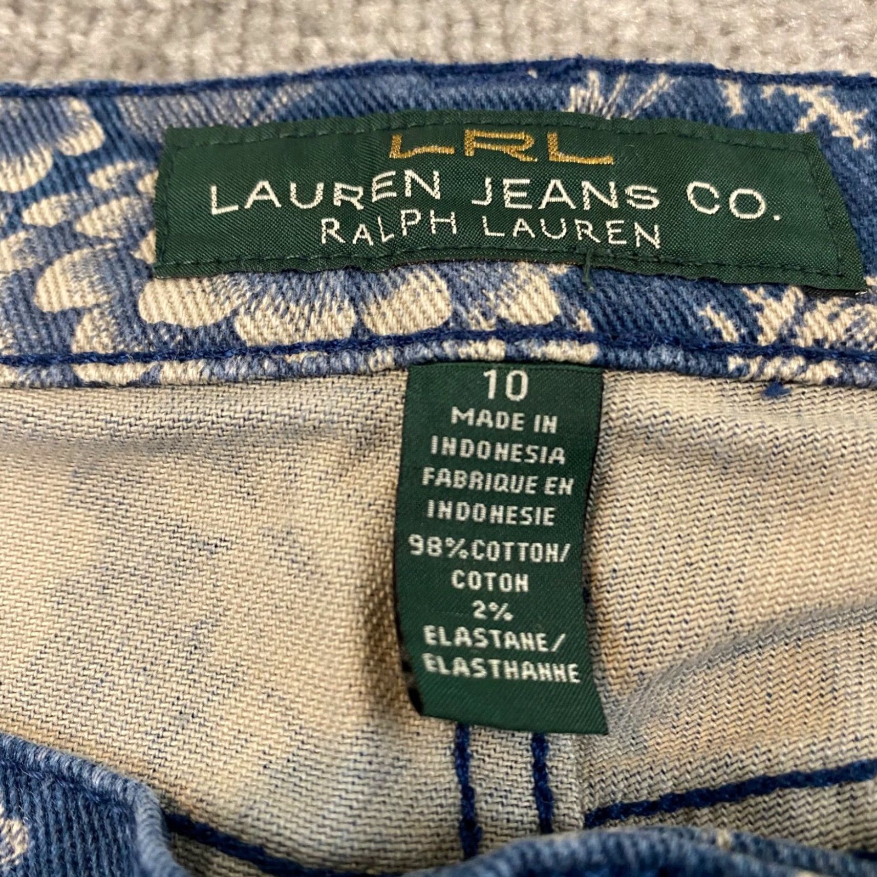 Ralph Lauren Lauren Ralph Lauren Jeans Womens 10 Straight Denim Floral Multicolor 32x27 Size 32" / US 10 / IT 46 - 2 Thumbnail