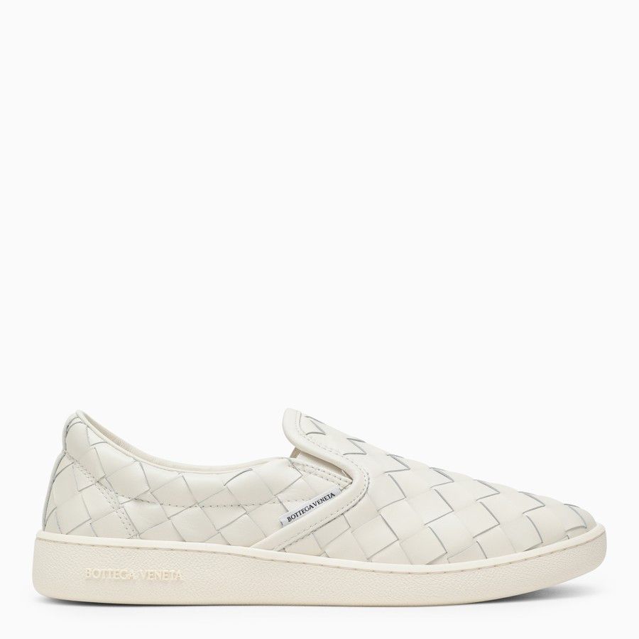 image of Bottega Veneta O1D2Blof0224 Sawyer Slip-On Trainer In Intrecciato In White Shoes, Women's (Size 10)