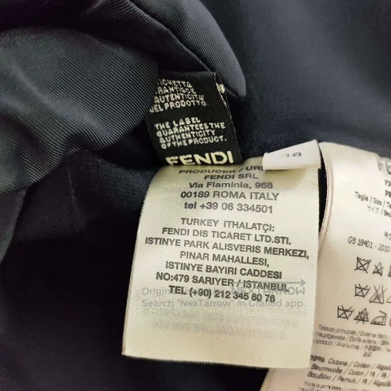 Fendi Fendi Black Cotton Collar Jacket Size XS / US 0-2 / IT 36-38 - 6 Thumbnail
