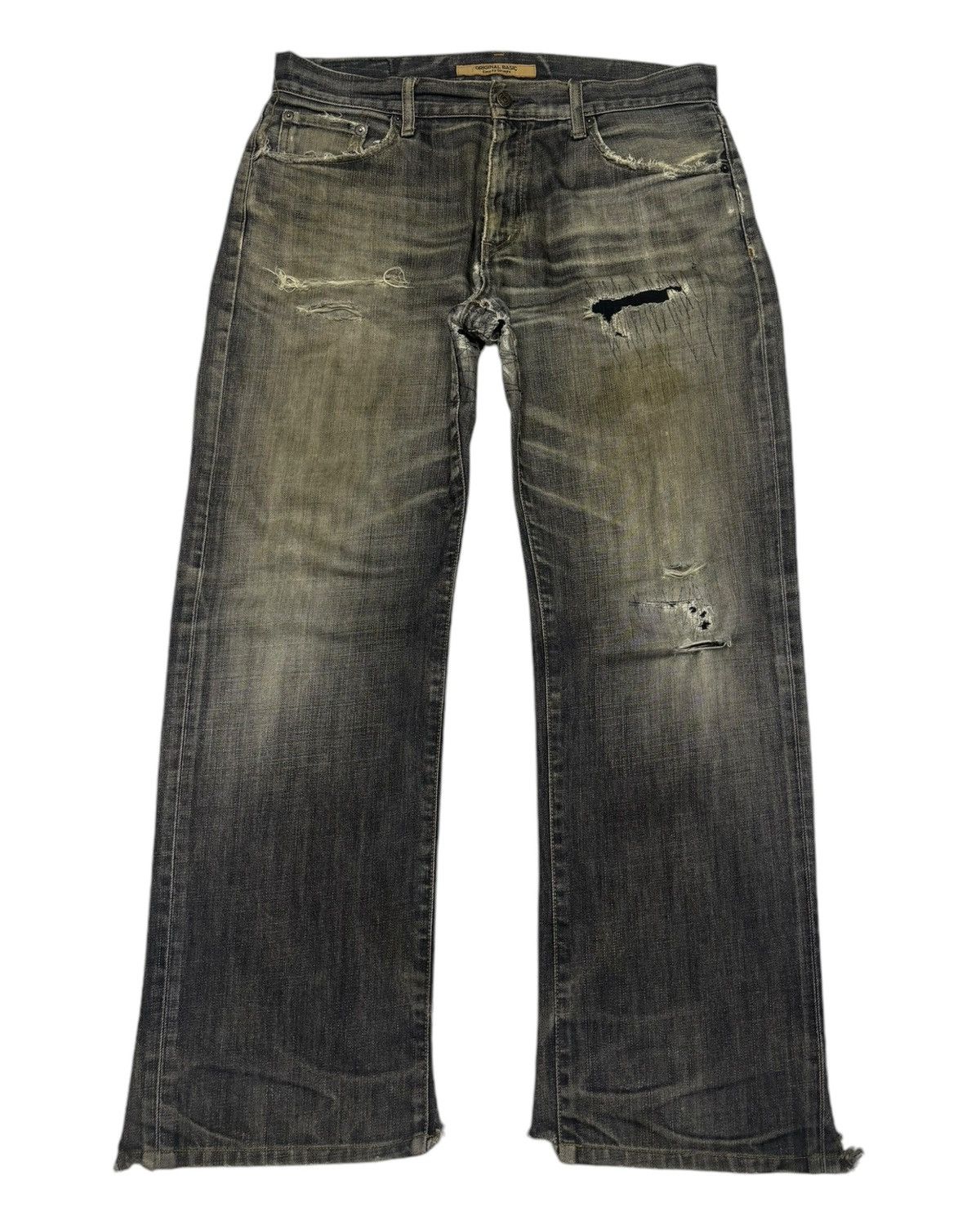 Undercover × Uniqlo VINTAGE S-003 DISTRESSED RIPS DENIM UNIQLO UNDERCOVER STYLE Size US 35 - 1 Thumbnail