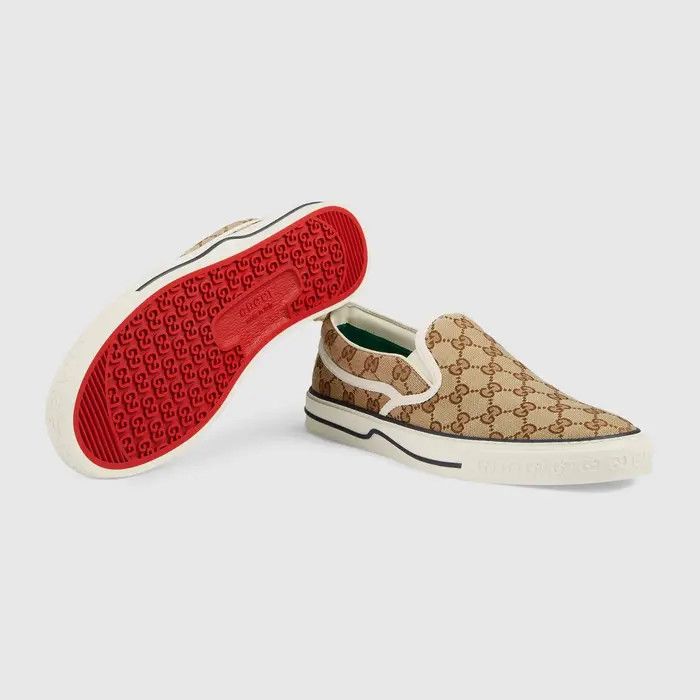 Gucci oc11z1025 Tennis 1977 Slip On Sneakers in Beige Size US 14 / EU 47 - 5 Thumbnail