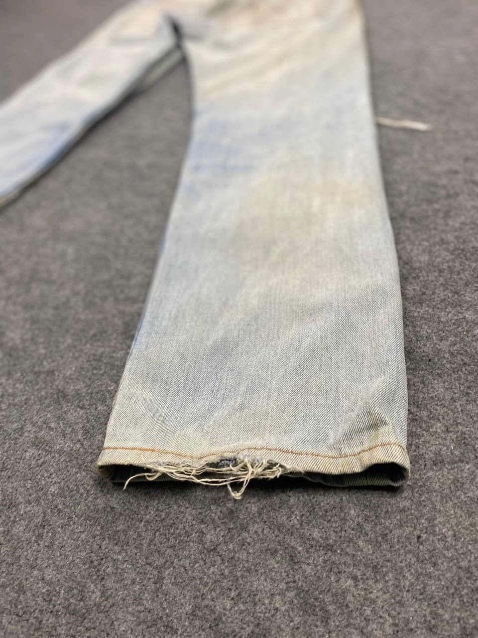 Levi's vintage levis 505 distressed denim nice design Size US 33 - 8 Thumbnail