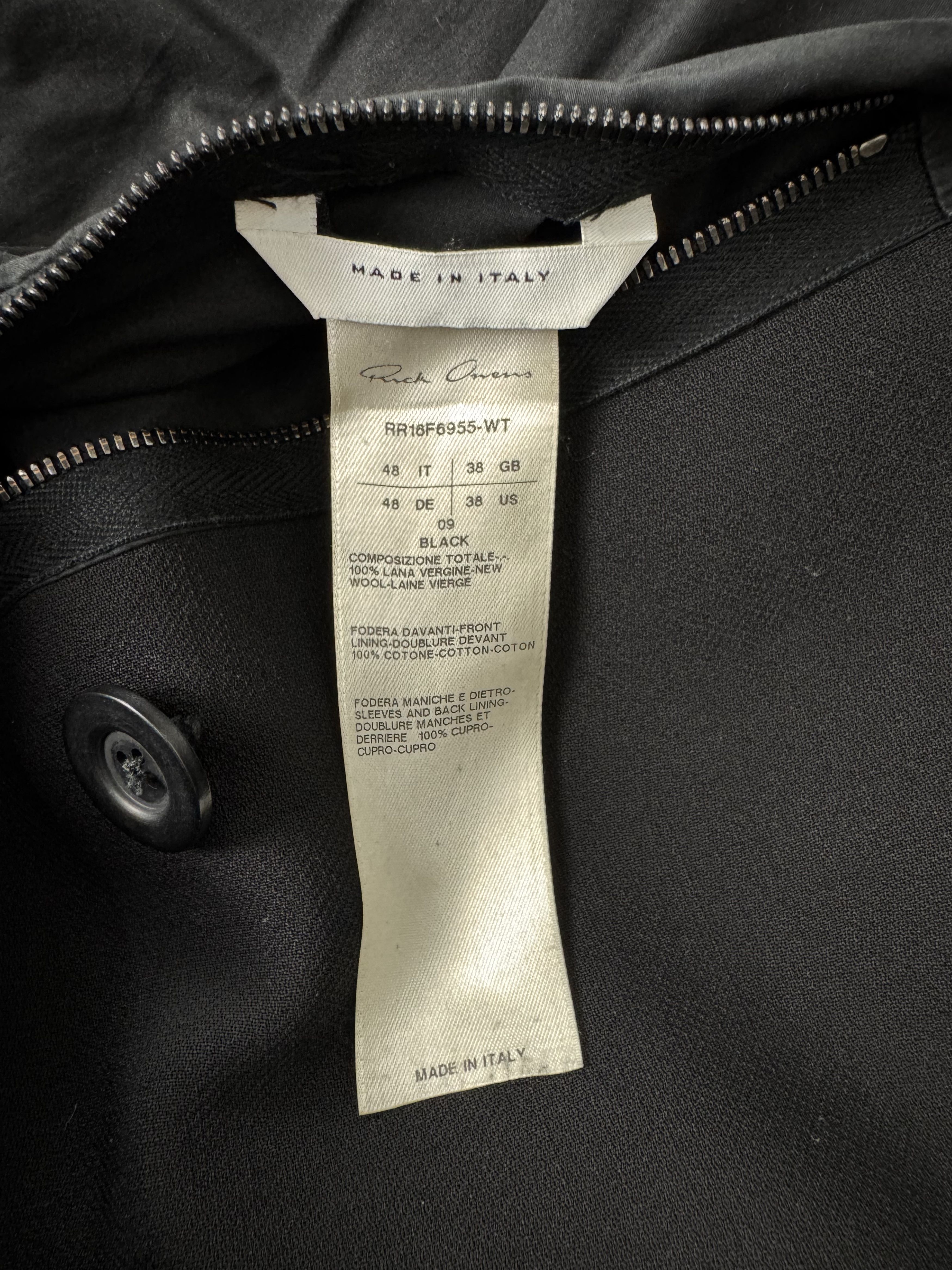 Rick Owens RICK OWENS FW16 Mastodon Runway JMF Peacoat Size US M / EU 48-50 / 2 - 12 Thumbnail