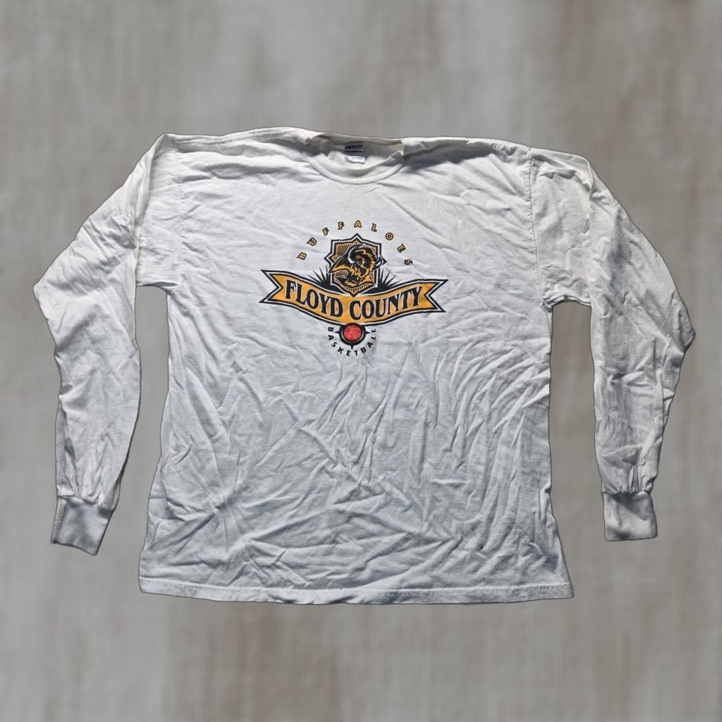 Vintage Floy Virginia VA Basketball Tee Shirt Long Sleeve XL White Unisex Adults Shirt XL Mens Women’s? Size US XL / EU 56 / 4 - 1 Thumbnail