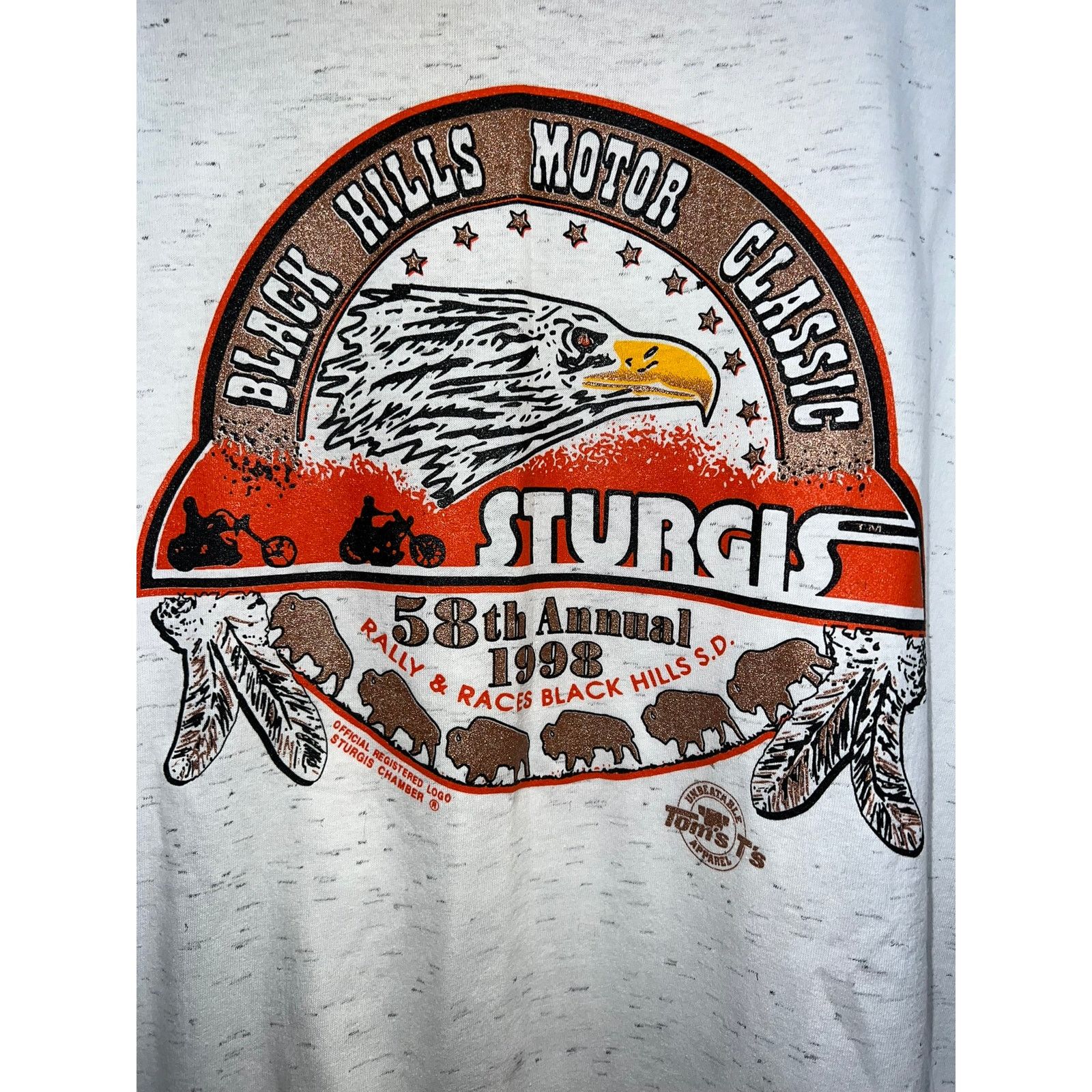 Vintage Vintage Sturgis 1998 Shirt 58th Rally And Races Tee 90s 2XL Size US XXL / EU 58 / 5 - 2 Thumbnail