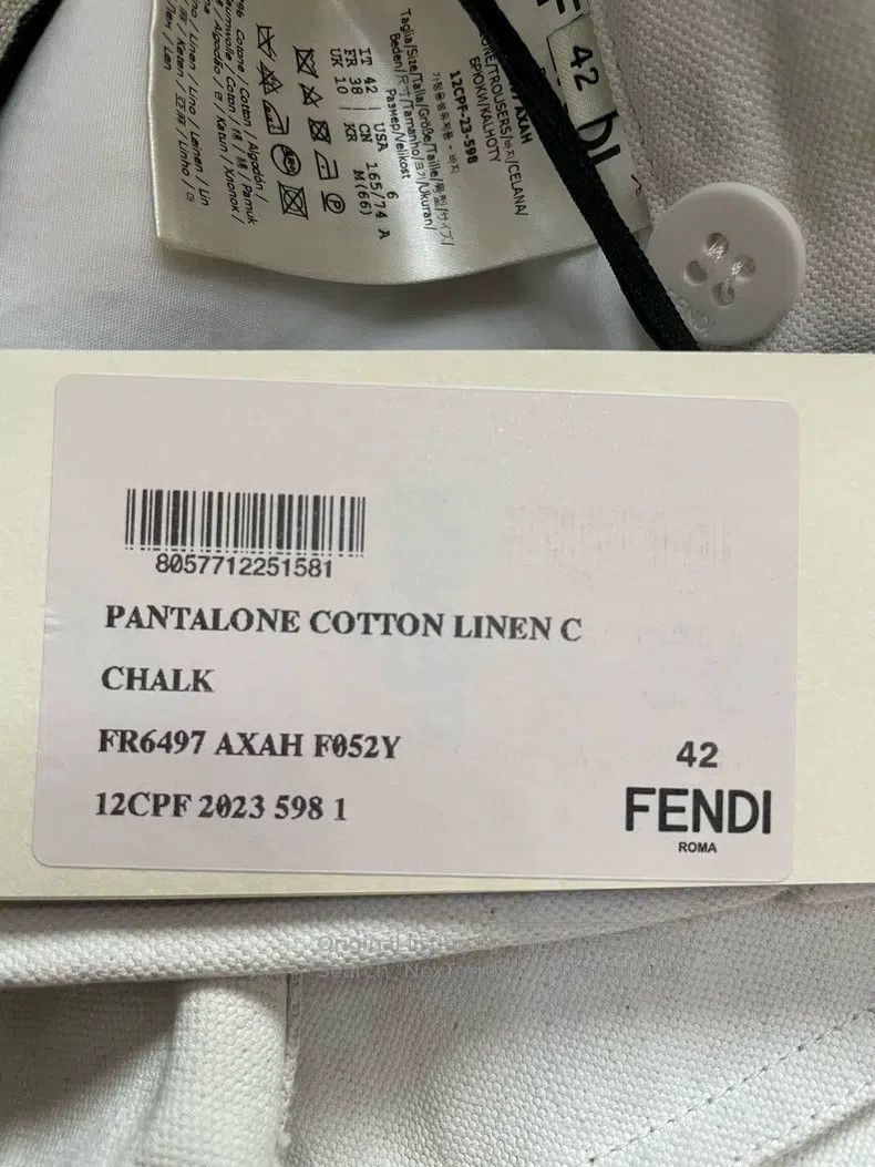 Fendi Fendi The woman is wearing beige wide-leg pants. Size 27" / US 4 / IT 40 - 8 Thumbnail