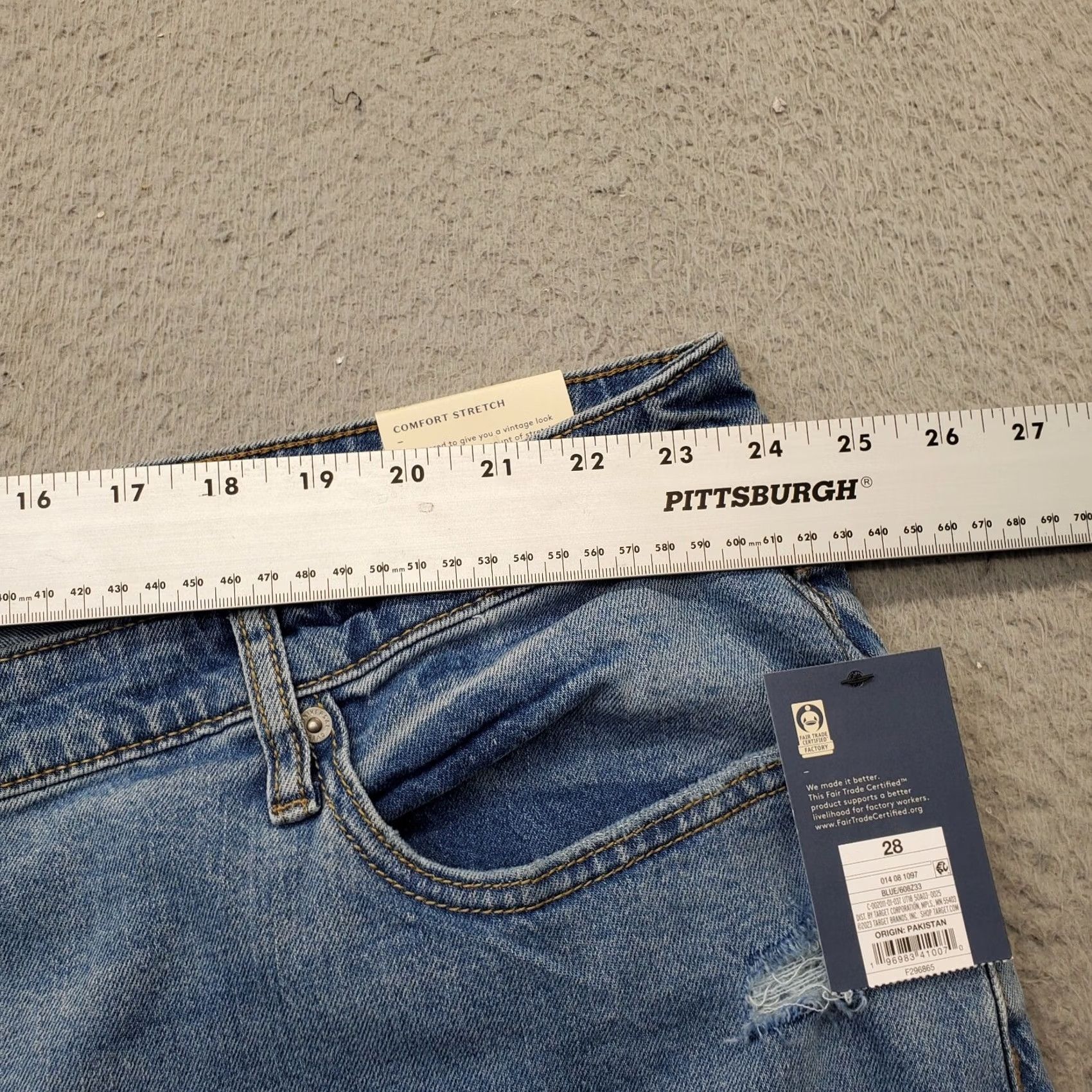 Vintage Universal Thread Jeans Womens 28 Blue Denim Comfort Stretch High Rise 90s Slim Jeans Size 28" / US 6 / IT 42 - 5 Thumbnail