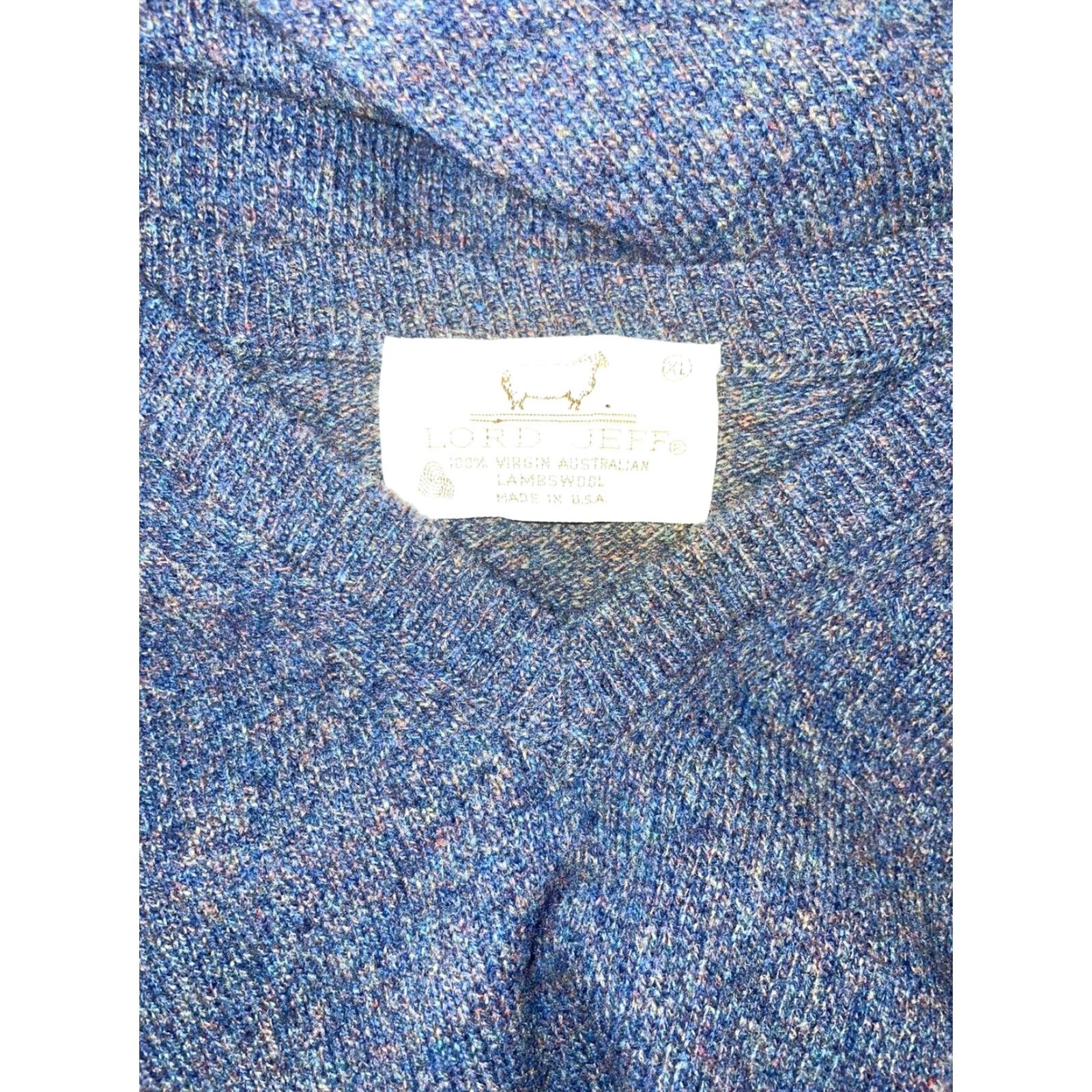 Vintage Lord Jeff Australian LambsWool V-Neck Vest Sweater Dark Blue Mens XL Size US XL / EU 56 / 4 - 8 Thumbnail