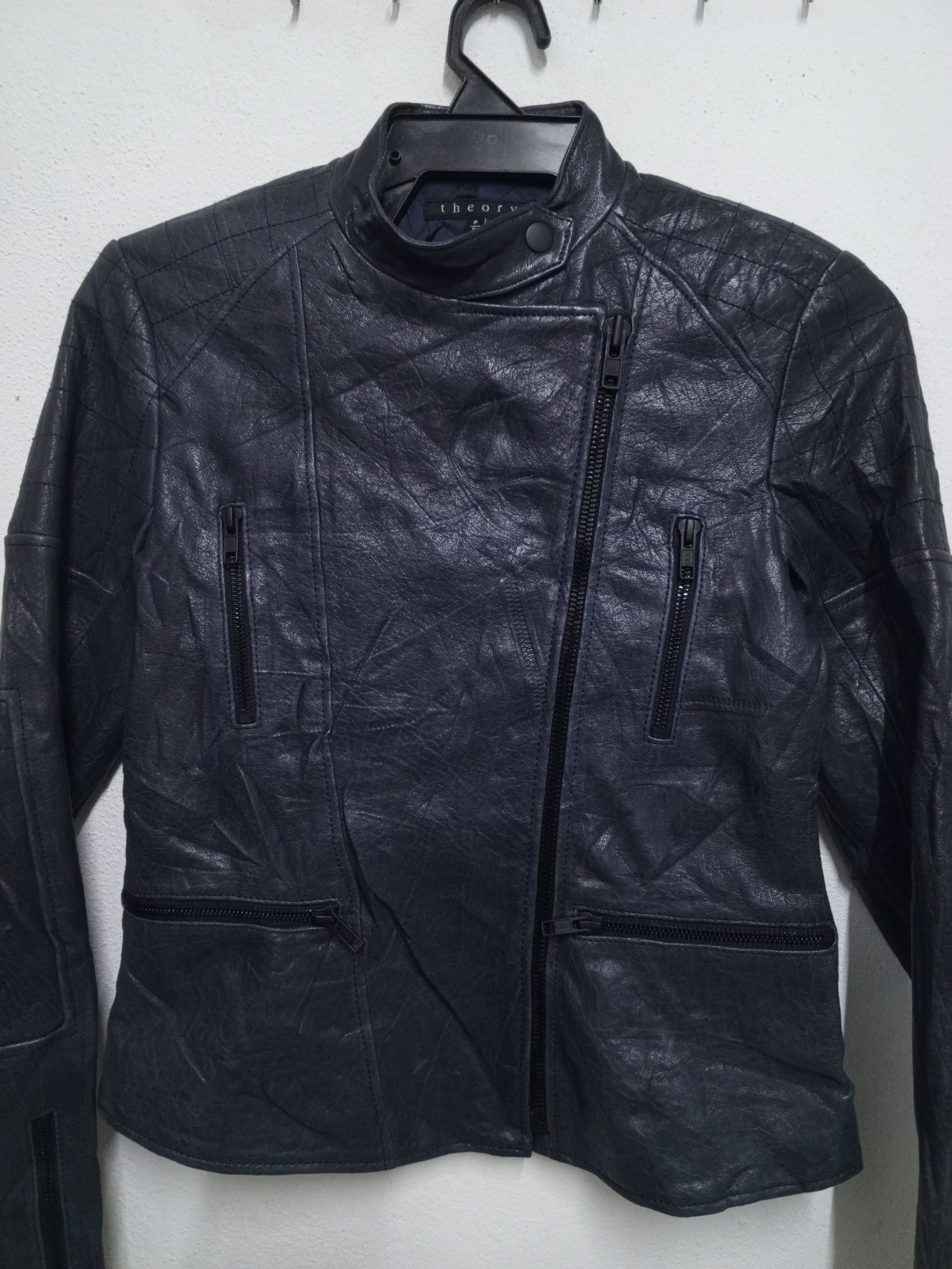 Theory 2012 Theory jacket leather Rider sheep rare Size XS / US 0-2 / IT 36-38 - 6 Thumbnail