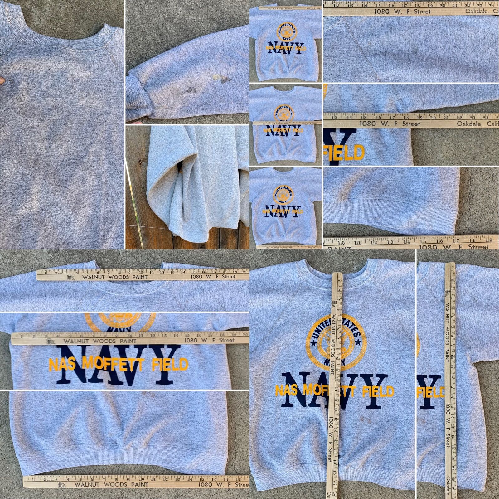 Soffe VINTAGE United States Navy Nas Moffett Field raglan sweatshirt sweater M gray Nike? Size US M / EU 48-50 / 2 - 8 Thumbnail