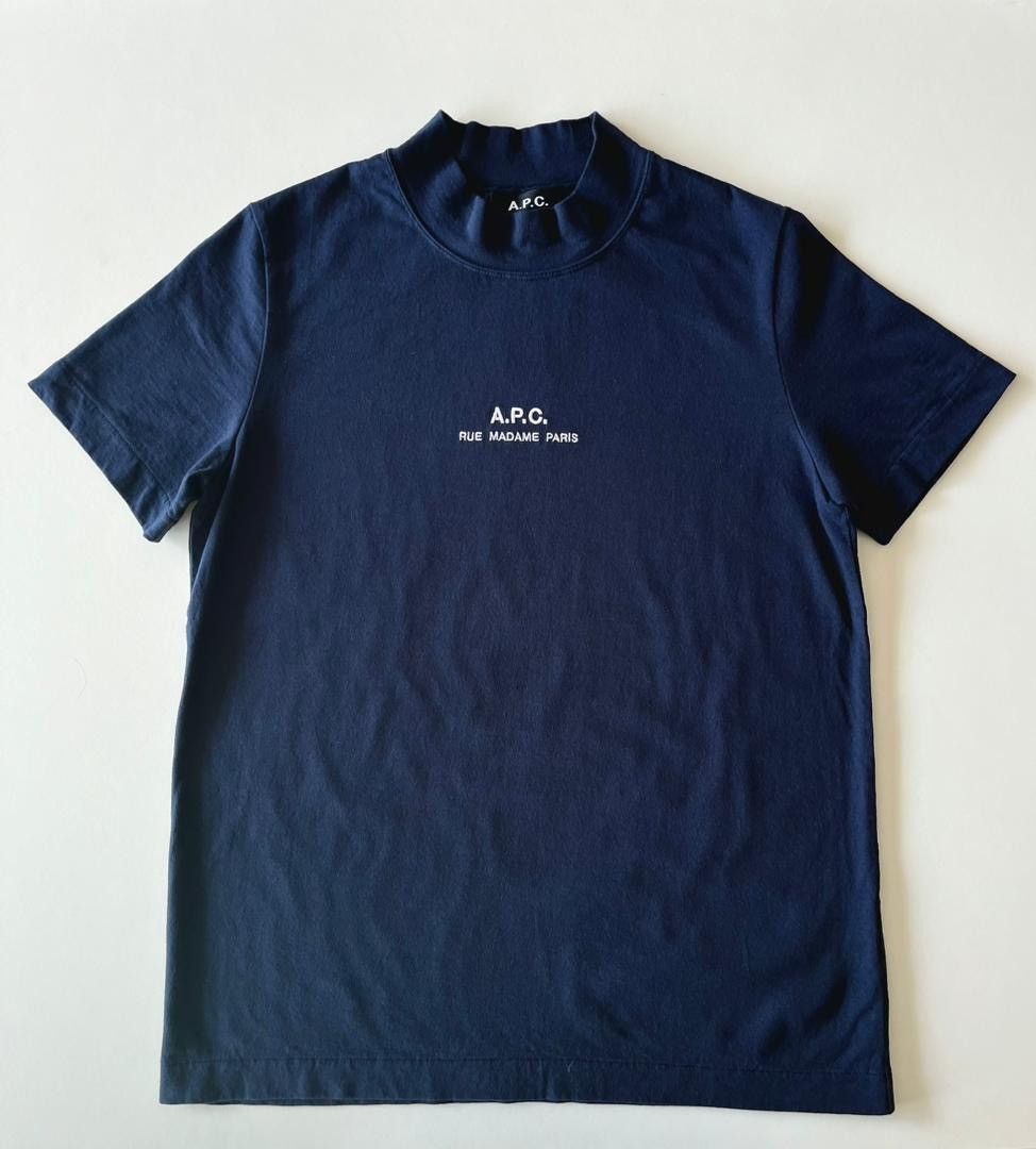 A.P.C. A.P.C Rue Madame Paris Navy Blue Tee Size S / US 4 / IT 40 - 1 Thumbnail