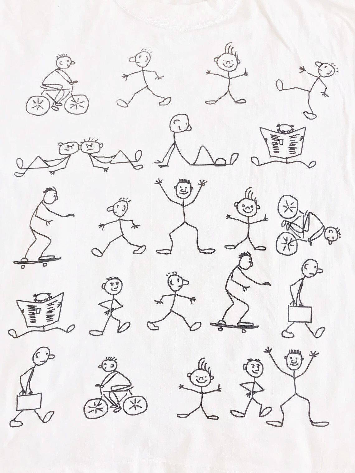 Vintage Vintage 80s 90s Single Stitch T shirt Tee Drawing Sport Size US L / EU 52-54 / 3 - 4 Thumbnail