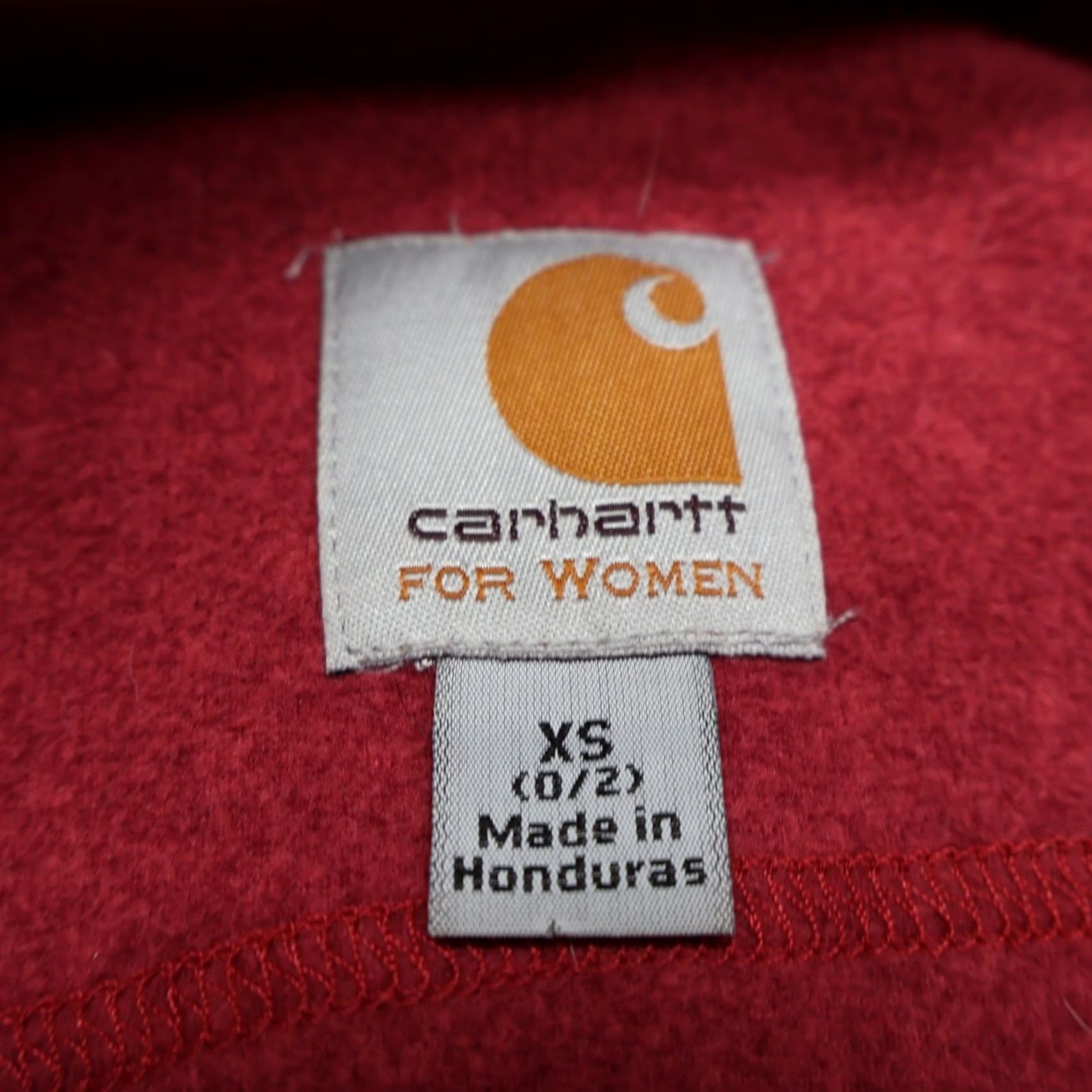 Carhartt VINTAGE Carhartt Vest Women XS Red Embroidered Logo Fleece Zipper Pocket Mid-Length Sleeveless Casual Workwear Size XS / US 0-2 / IT 36-38 - 5 Thumbnail