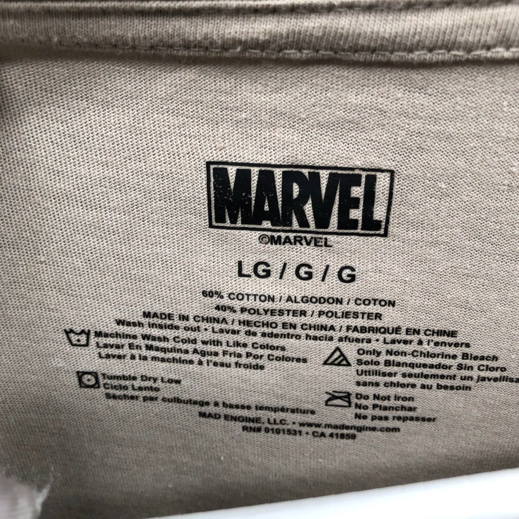 Vintage NWT Marvel Avengers Graphic Long Sleeve T-Shirt Mens L Tan Cotton Blend Size US L / EU 52-54 / 3 - 6 Thumbnail