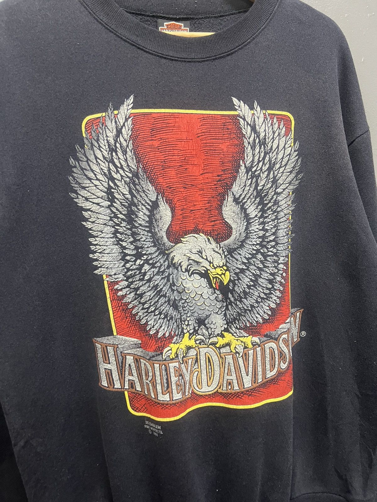 Vintage VINTAGE HARLEY DAVIDSON 3D EMBLEM SWEATSHIRT Size US L / EU 52-54 / 3 - 4 Thumbnail
