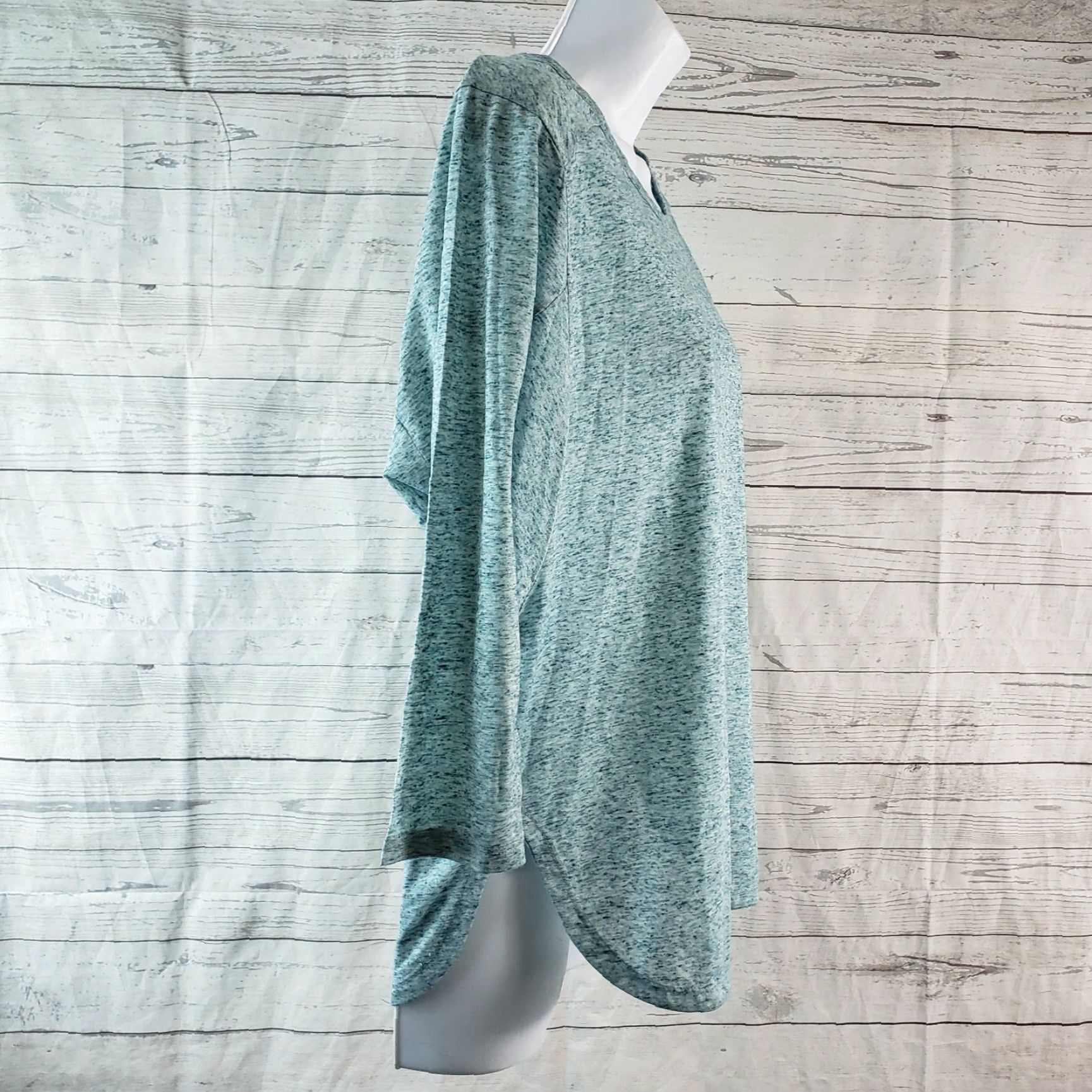 Toad&Co Toad&Co Womens Ember 3/4 Sleeve Tee XS Blue Heathered Tee Mens? Size XS / US 0-2 / IT 36-38 - 3 Thumbnail