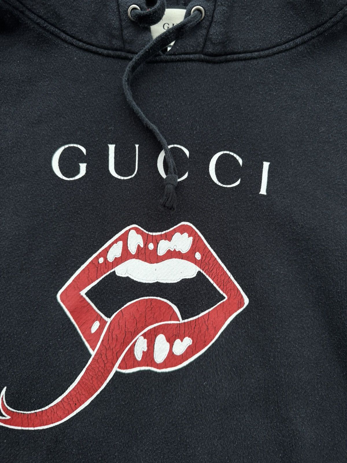 Designer × Gucci Rare Gucci Mouth print Hooded sweatshirt Size US L / EU 52-54 / 3 - 3 Thumbnail