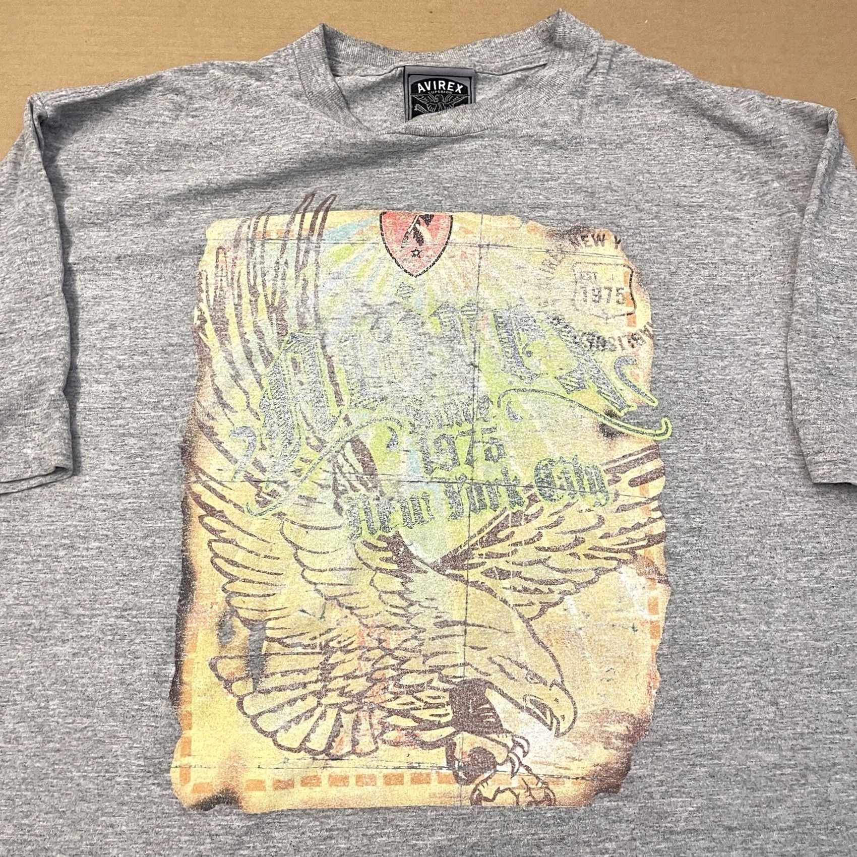Avirex VINTAGE Avirex Shirt Adult Large Gray Hip Hop Rapper Y2K Mens Size US L / EU 52-54 / 3 - 3 Thumbnail