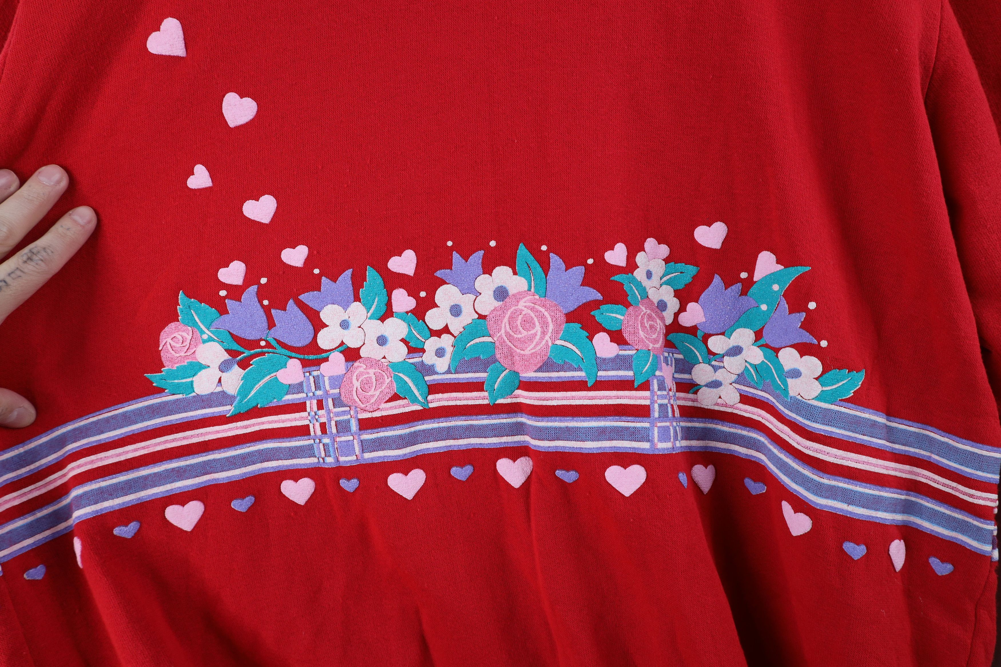 Vintage Vintage 90s Streetwear Cat Kitten Puff Paint Sweatshirt USA Size M / US 6-8 / IT 42-44 - 12 Thumbnail