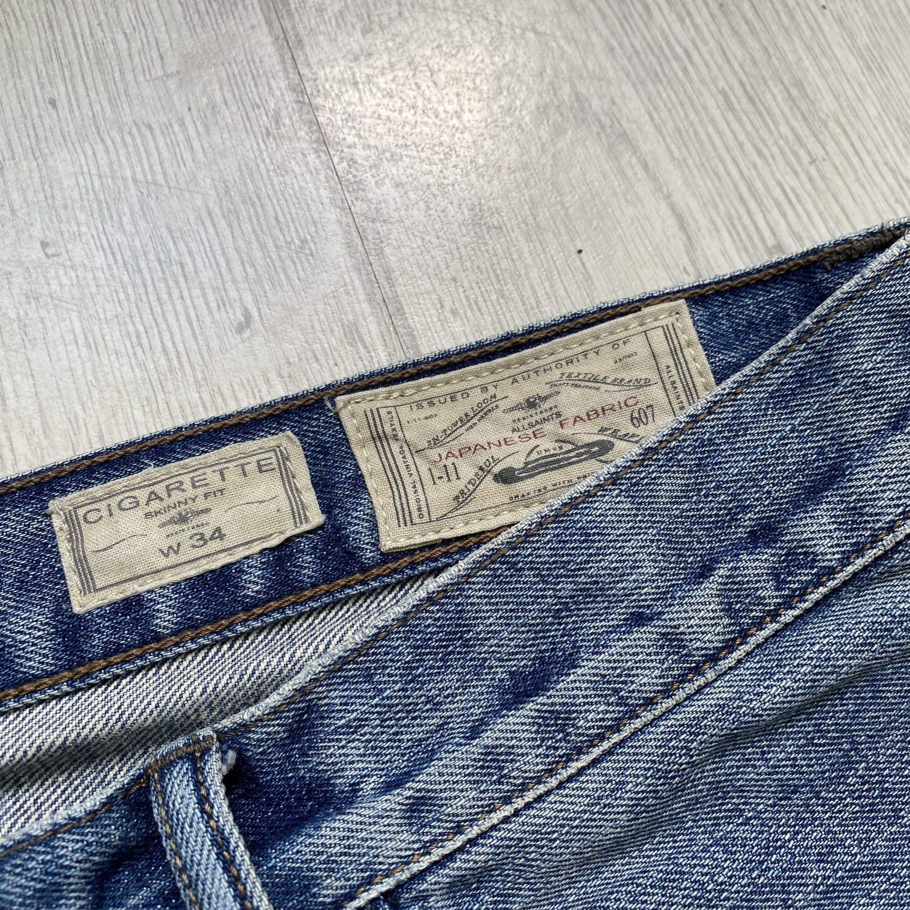 Allsaints Luxury ALLSAINT japanese Selvage jeans slim Denim pants Size US 34 / EU 50 - 4 Thumbnail
