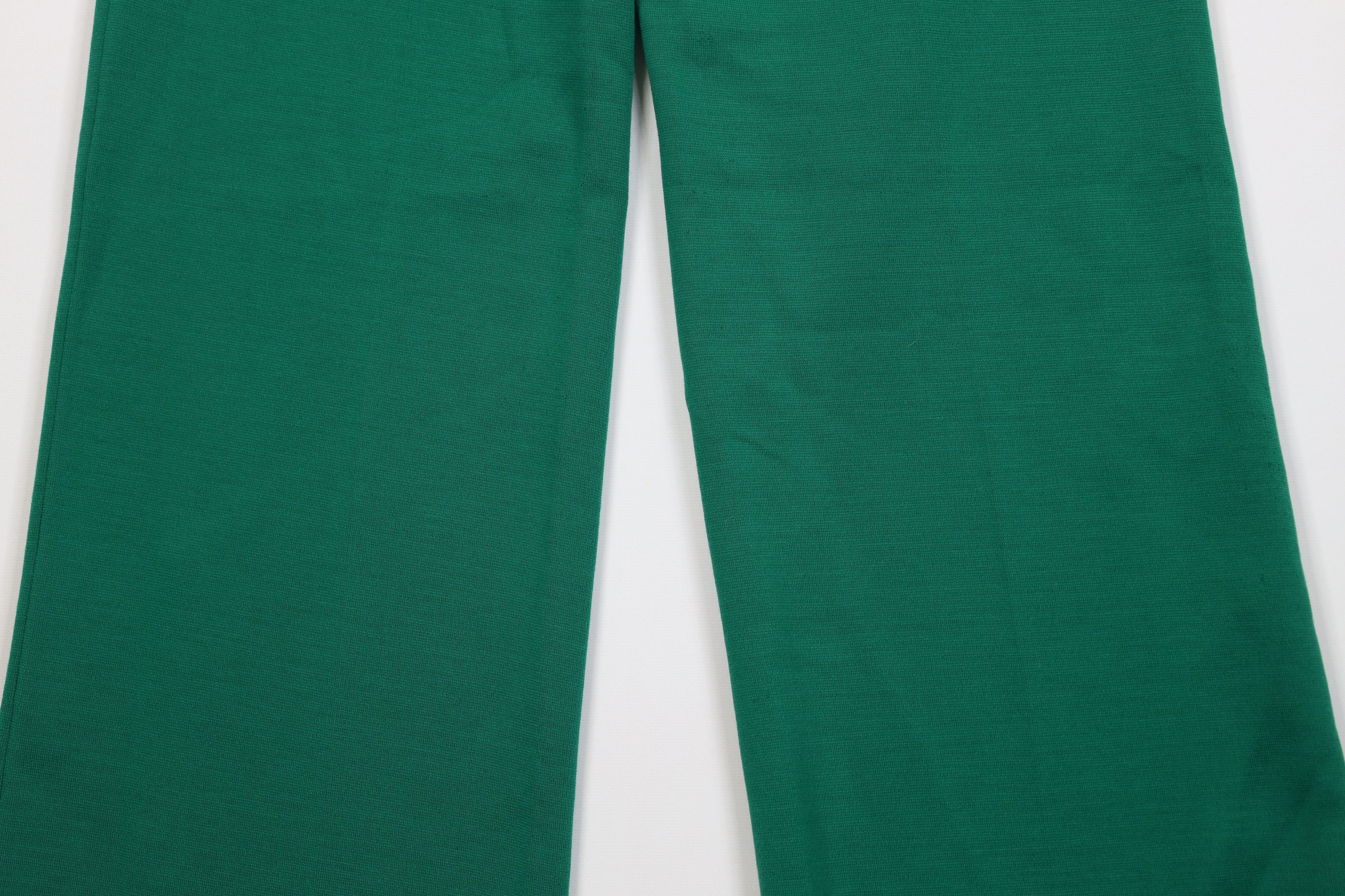 Vintage Vintage 70s Streetwear Wide Leg Bell Bottoms Pants Green USA Size 36" / US 14 / IT 50 - 3 Thumbnail