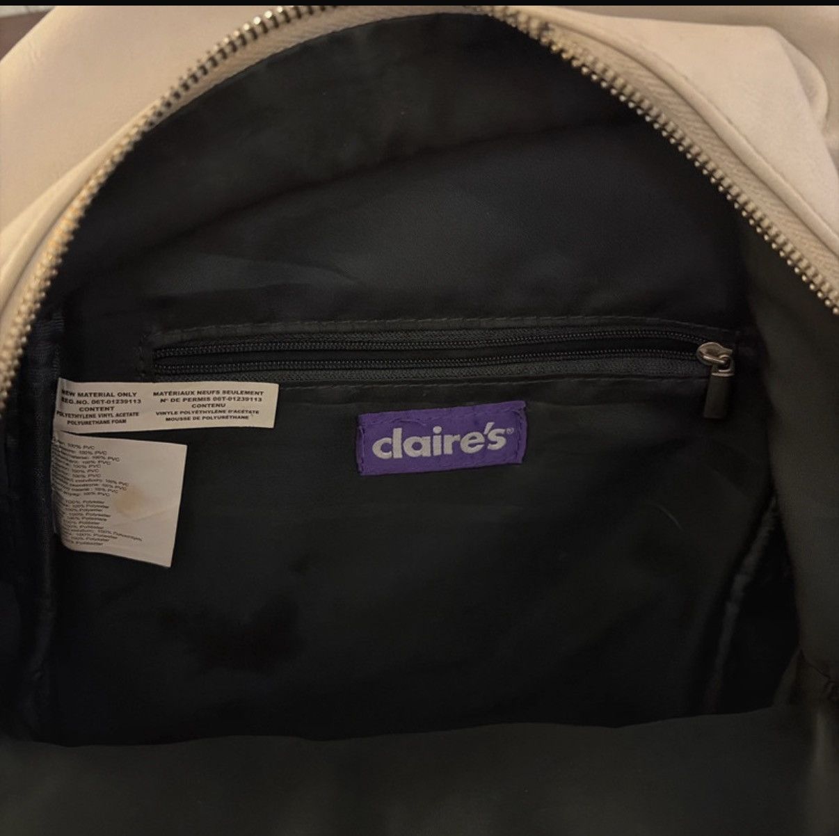 Other Claire’s Black and White Pattern Medium Backpack Size ONE SIZE - 2 Thumbnail