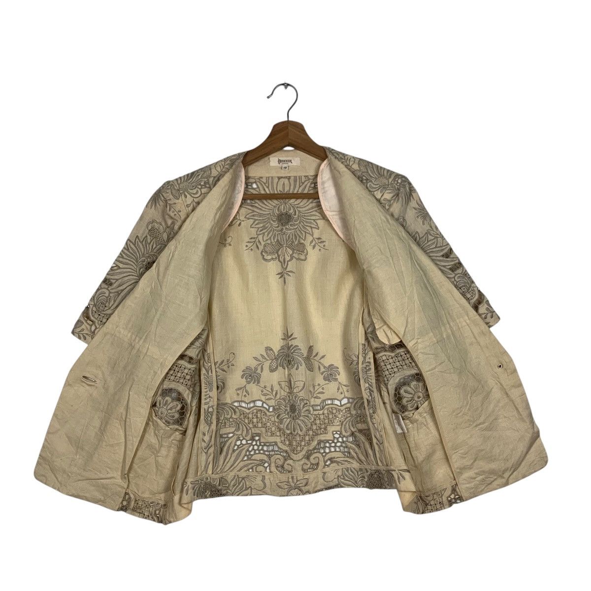 Japanese Brand DREXXON DORIAN Embroidered Single Button SS Jacket #1810-C20 Size M / US 6-8 / IT 42-44 - 11 Thumbnail