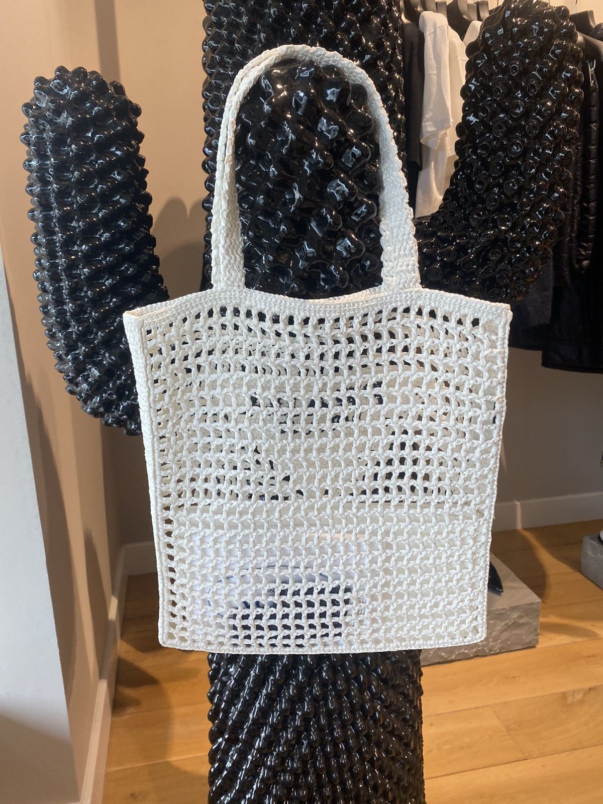 Prada BNWT Prada Natural Crochet Tote Bag Size ONE SIZE - 3 Thumbnail