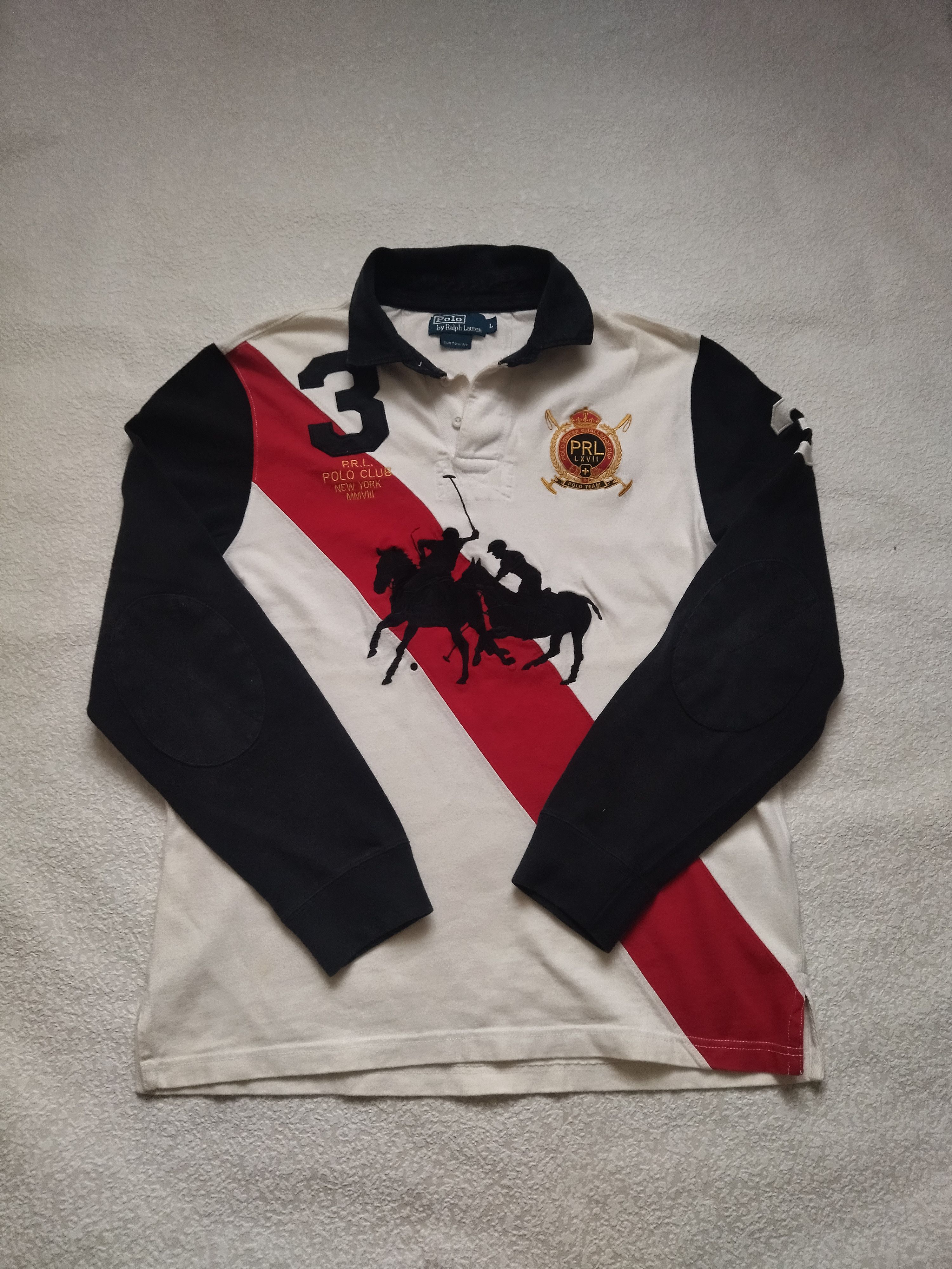 Polo Ralph Lauren × Vintage Vintage Polo Rugby manches longues polo shirt very rare Size US L / EU 52-54 / 3 - 1 Thumbnail