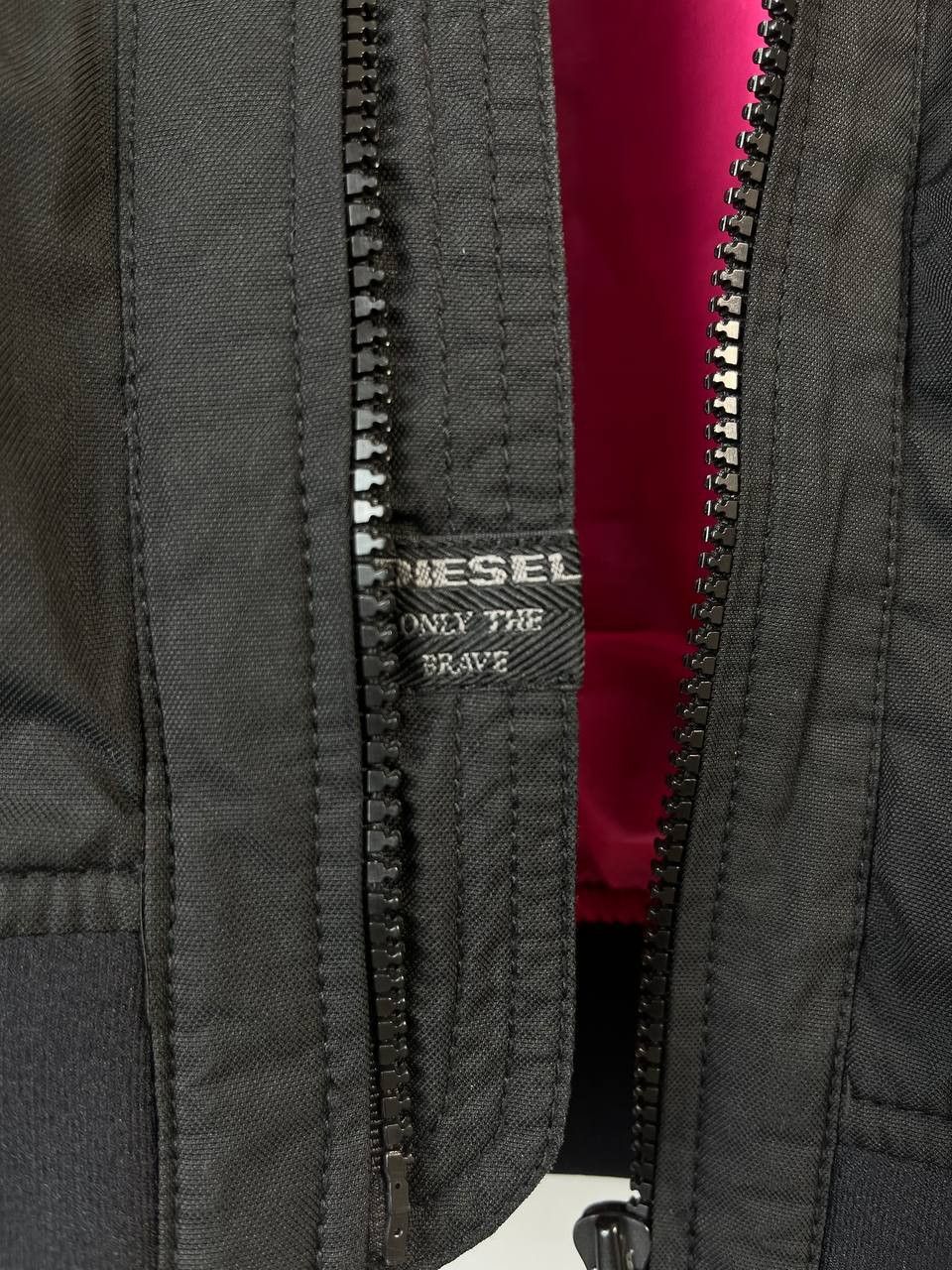 Diesel DIESEL 1978 ONLY THE BRAVE BOMBER JACKET BLACK PINK SIZE XL Size US XL / EU 56 / 4 - 6 Thumbnail