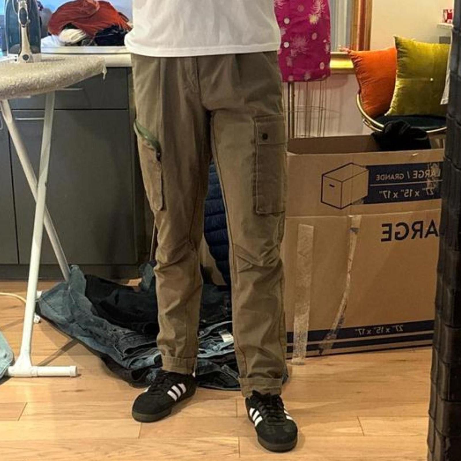 Topman Topman Men's Khaki and Green Trousers Size US 32 / EU 48 - 1 Thumbnail