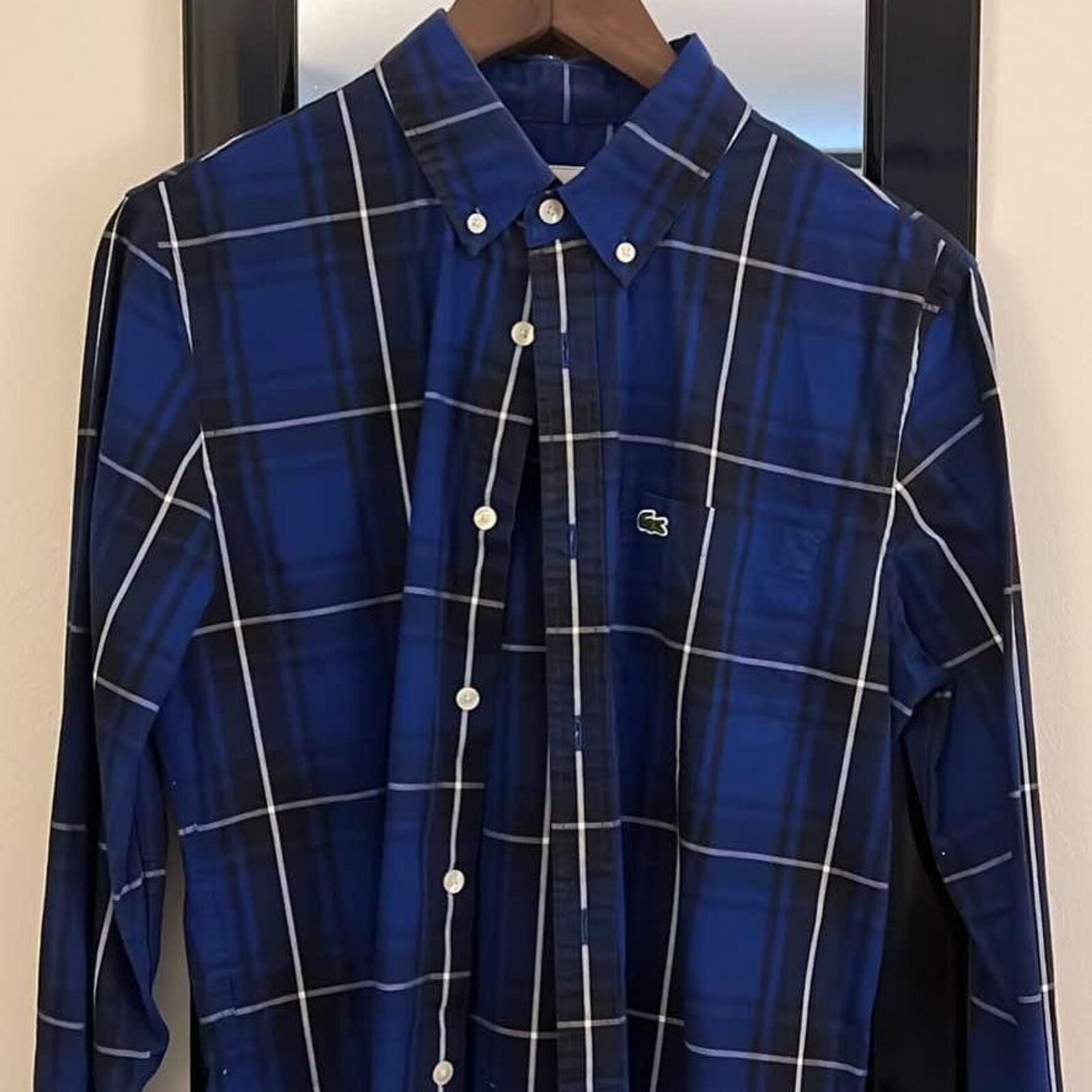 Lacoste Lacoste Blue Check Dress Shirt Size US S / EU 44-46 / 1 - 5 Thumbnail