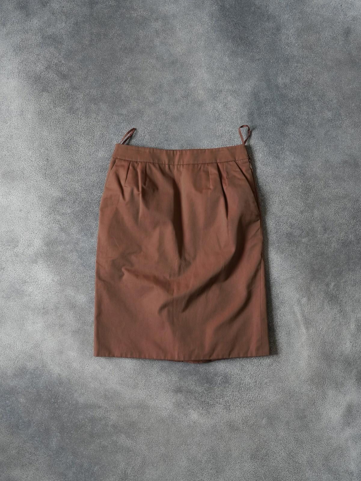 Saint Laurent Paris F/W 2004 Yves Saint Laurent By Tom Ford Pencil Pleat Skirt Size 28" / US 6 / IT 42 - 4 Thumbnail