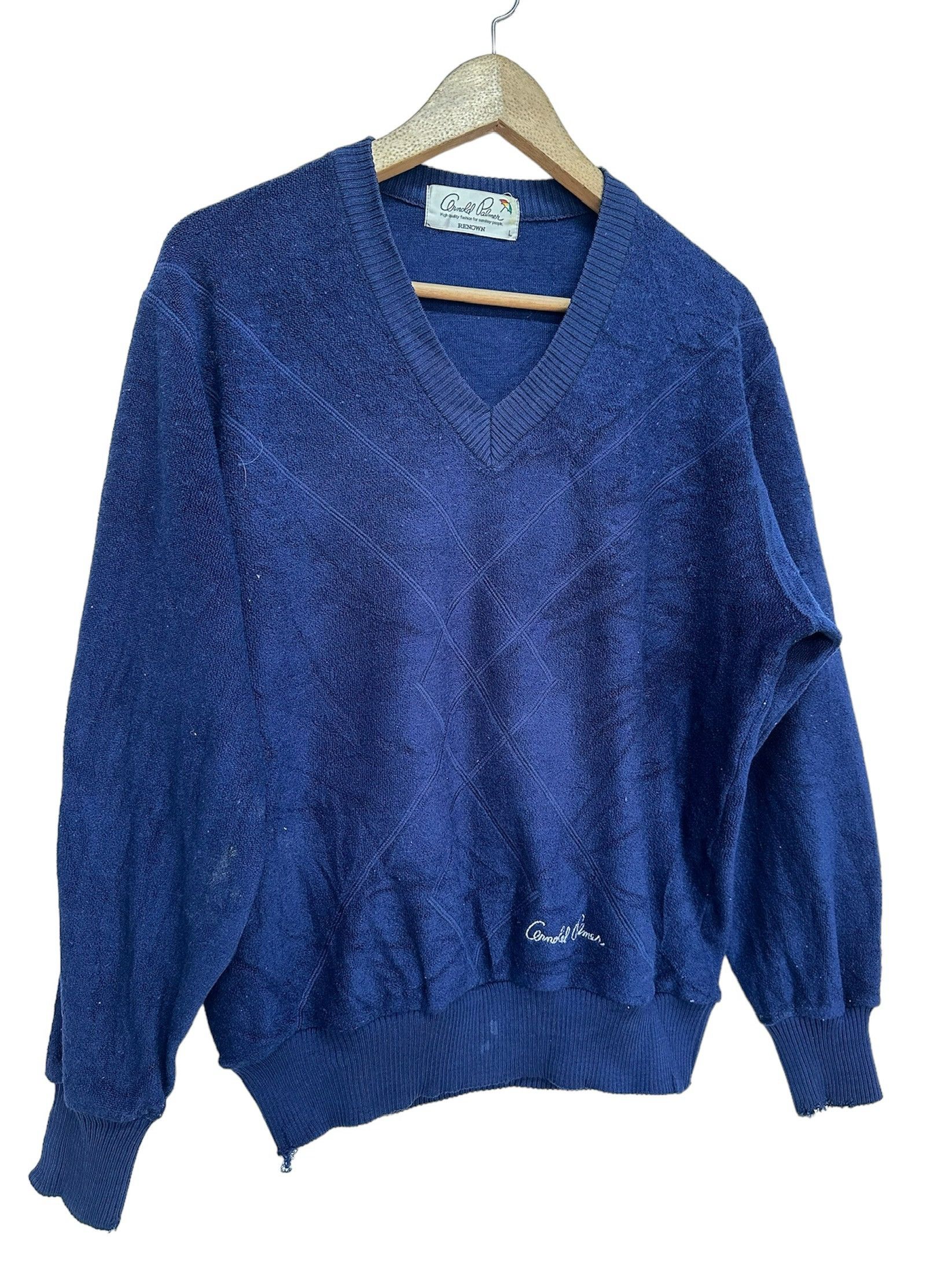 Japanese Brand Vintage 90s Arnold Palmer Cardigan Sweatshirt V-Neck Size US L / EU 52-54 / 3 - 3 Thumbnail