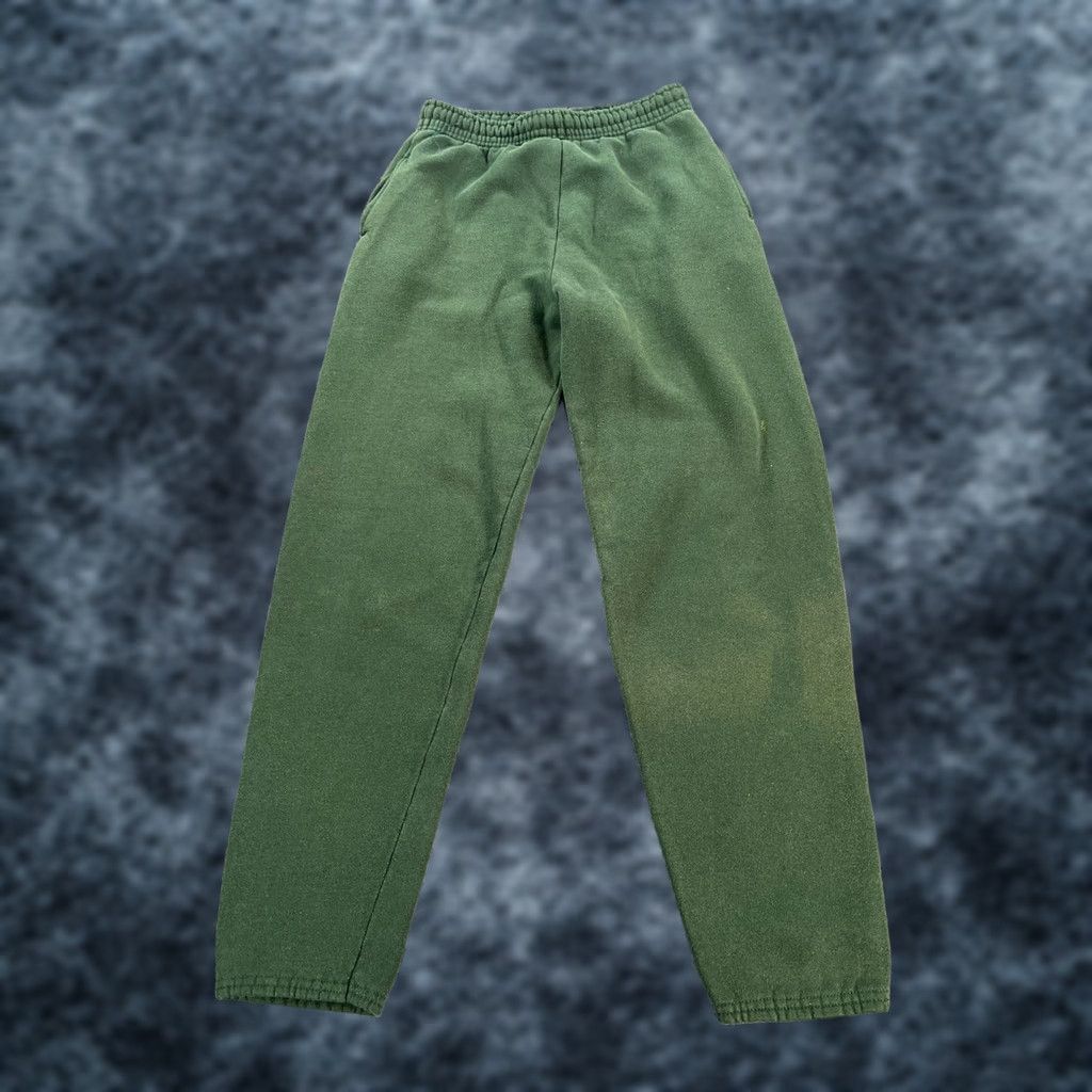 Tultex VINTAGE Tultex Sweatpants Men M Green 90s Cotton Baggy Activewear Pants Size US 31 - 1 Thumbnail