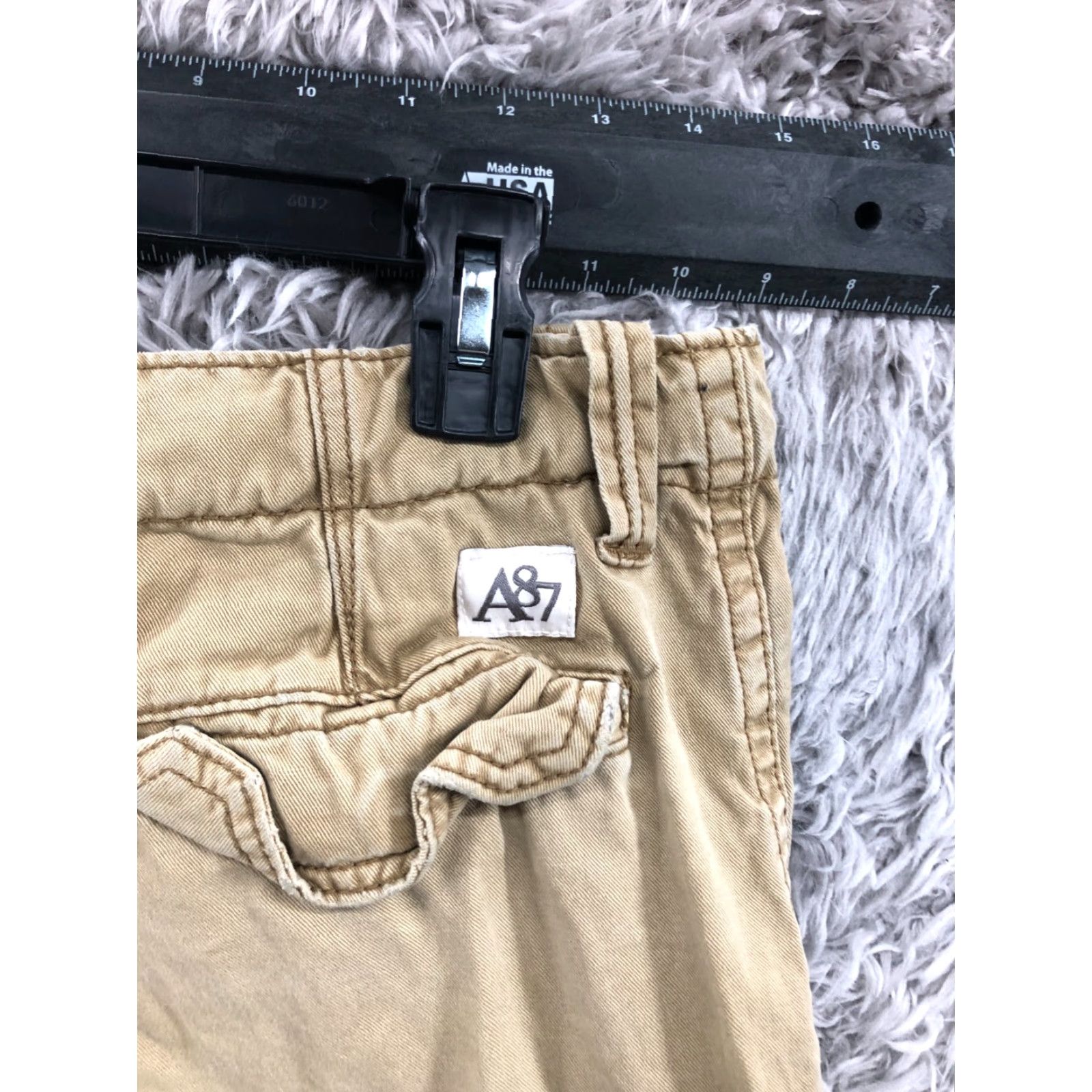 Vintage Aéropostale Cargo Shorts Mens 31 Mid Beige Cotton Blend 5-Pocket Regular Khaki Beach Casual Mens Size US 31 - 7 Thumbnail
