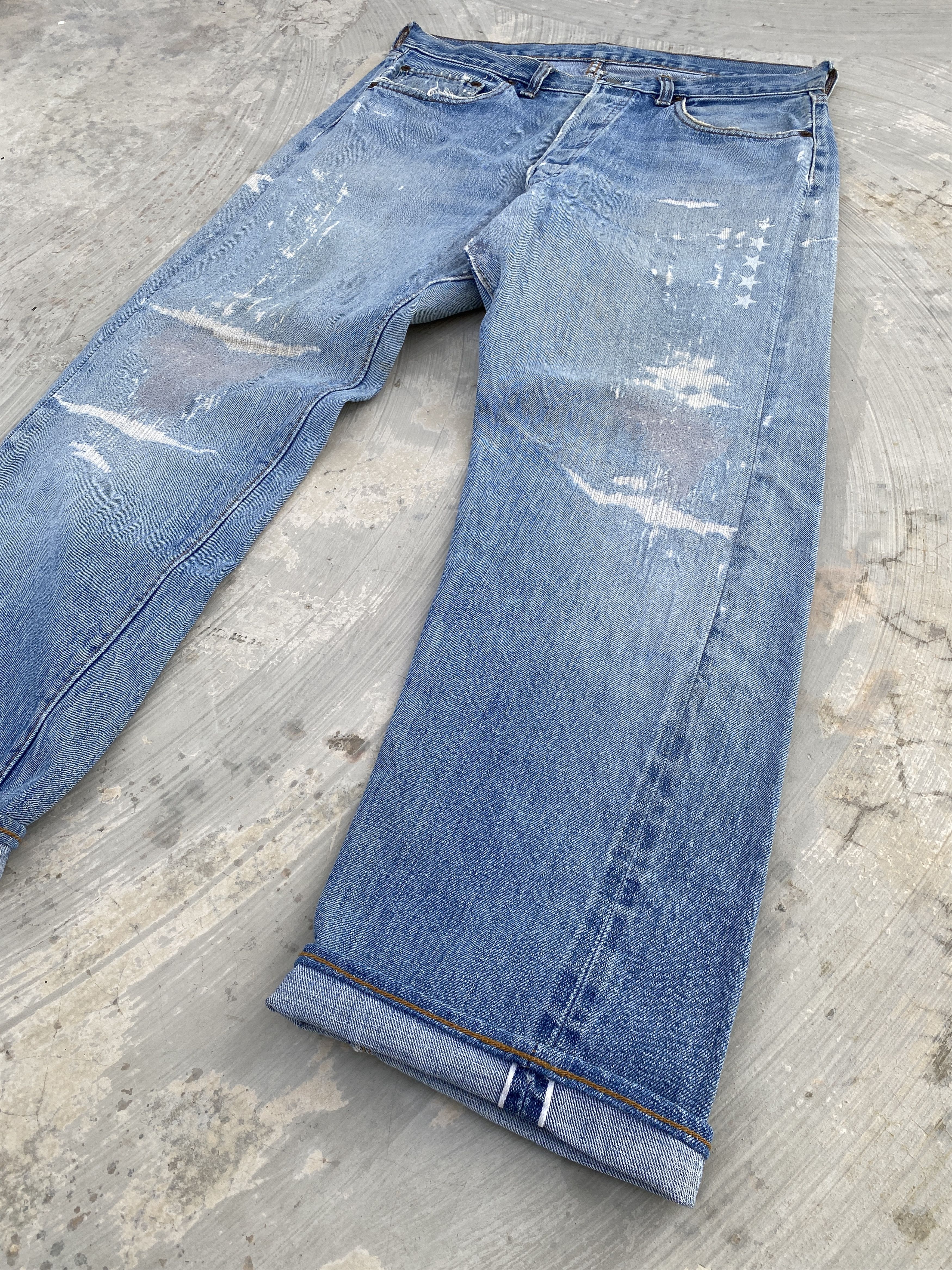 Levi's Vintage 70s Levis 501 Redline #6 Selvedge Jeans SS66 Single Size US 34 / EU 50 - 5 Thumbnail