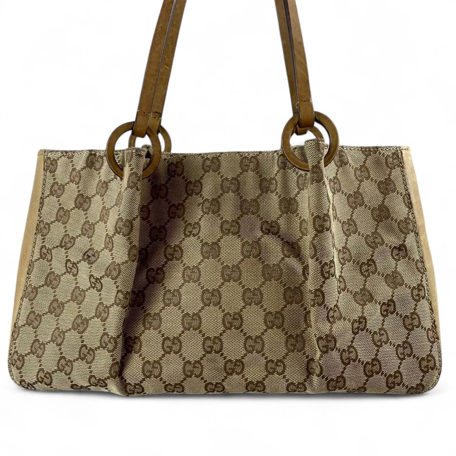 Gucci Gucci - Beige Monogram Canvas Tote Handbag Size ONE SIZE - 2 Thumbnail